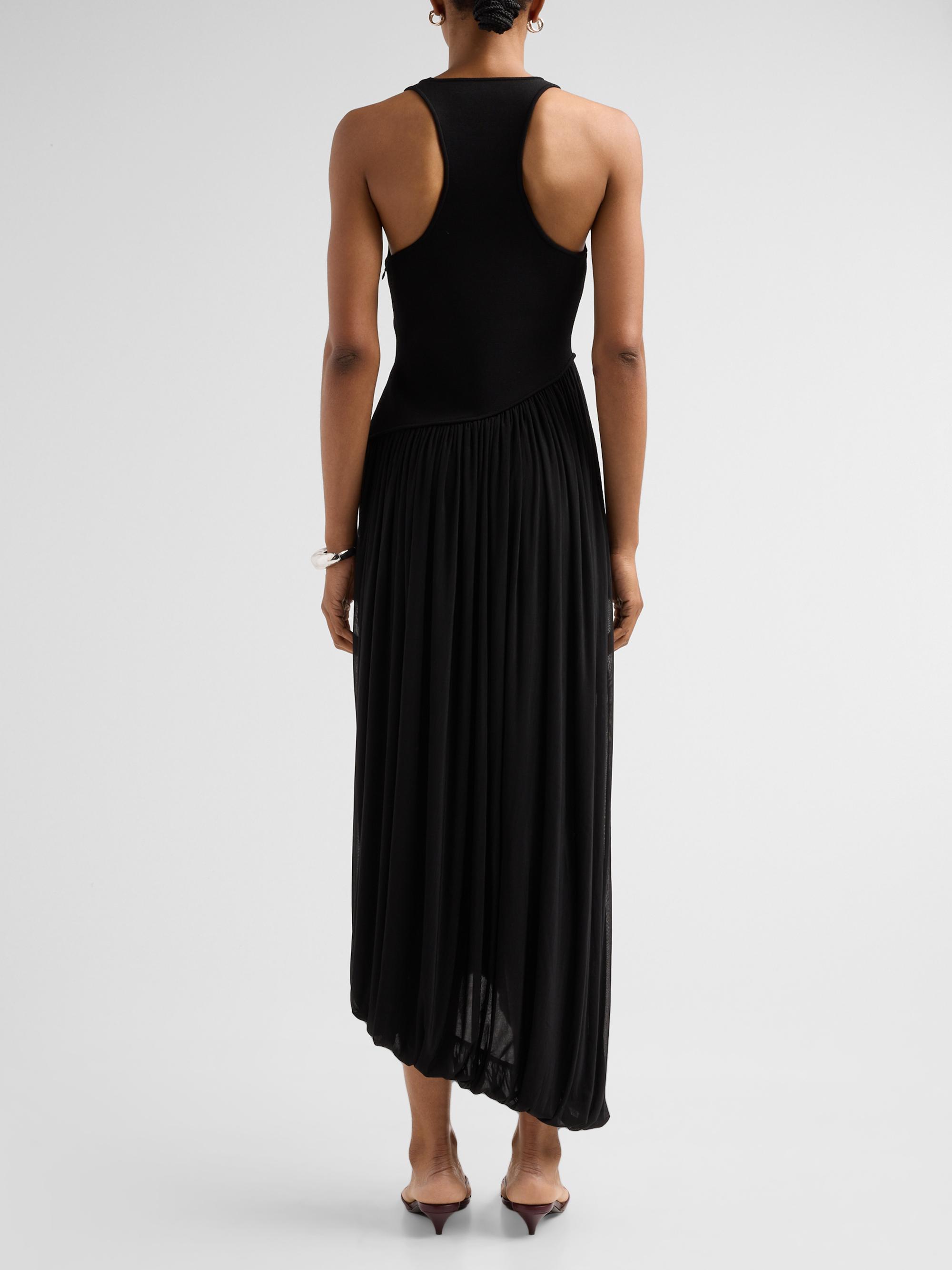 Ronny Kobo Women's Meyer Asymmetric Midi Dress - Black | Thumbnail 3