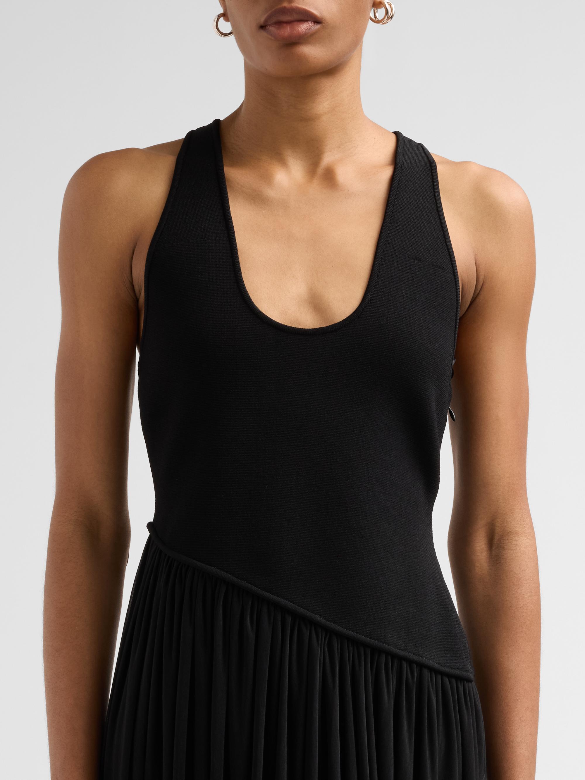 Ronny Kobo Women's Meyer Asymmetric Midi Dress - Black | Thumbnail 5