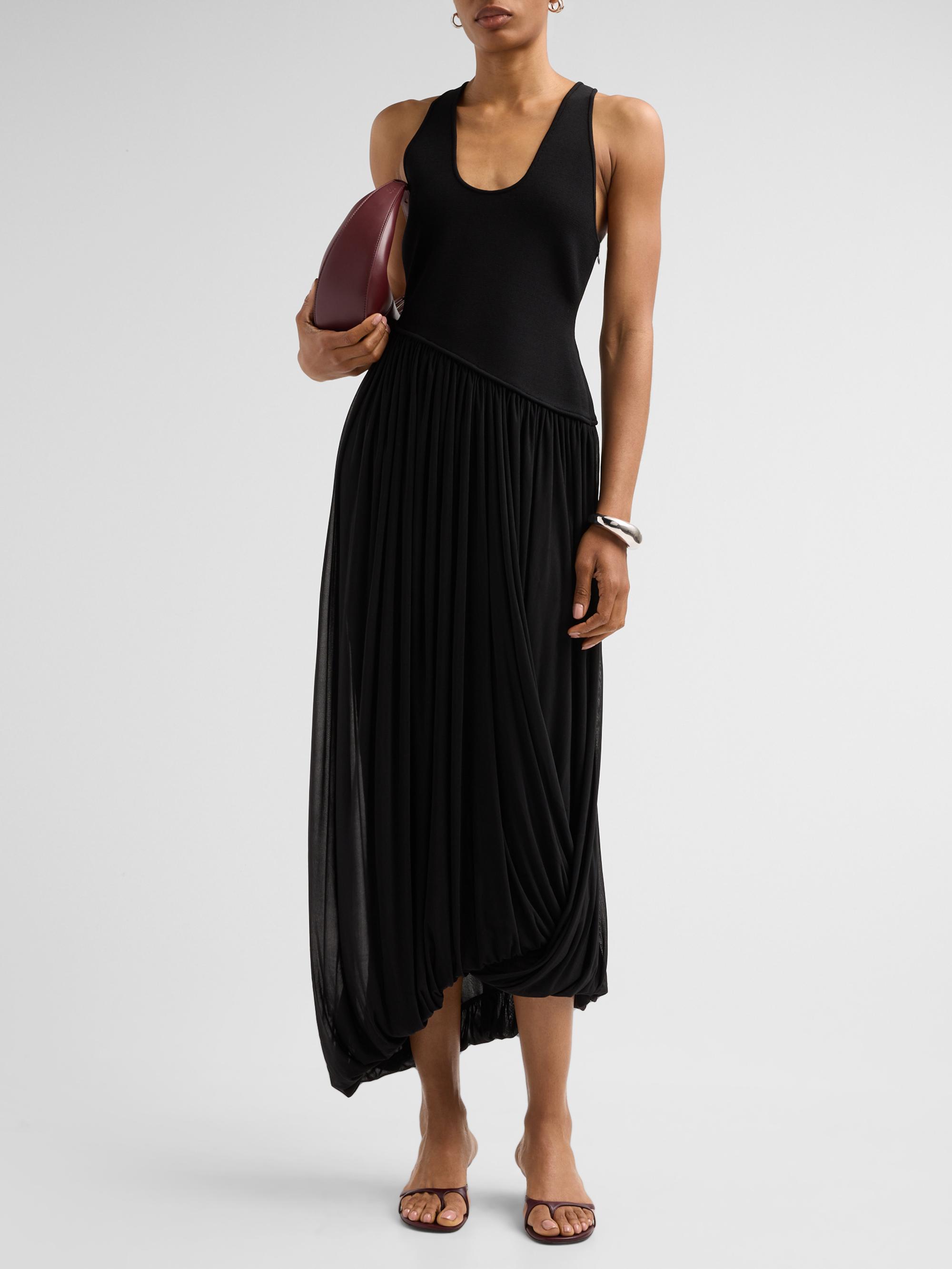 Ronny Kobo Women's Meyer Asymmetric Midi Dress - Black | Thumbnail 2