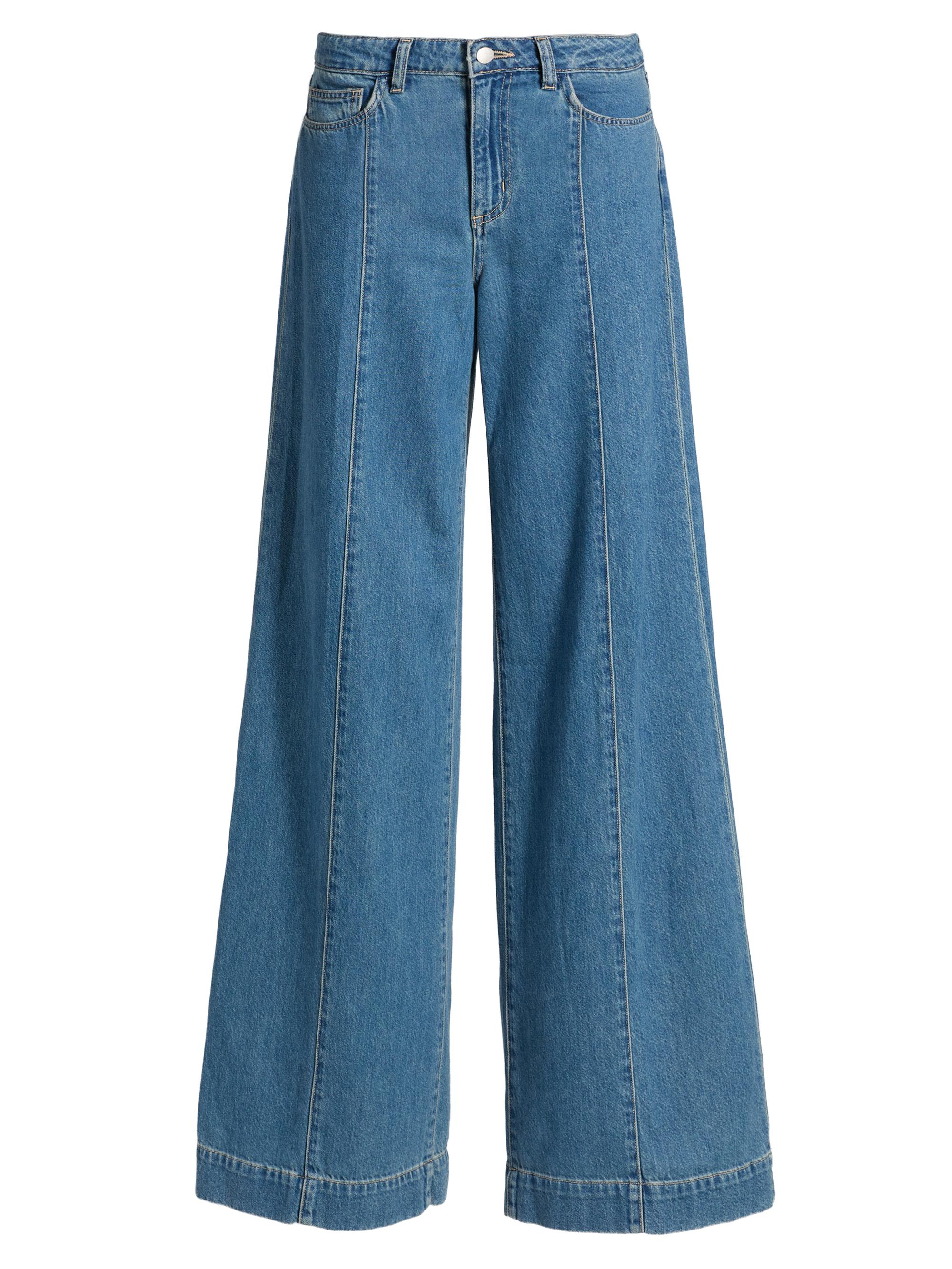 L'AGENCE Scottie Denim High-Rise Wide-Leg Jeans | Saks Fifth Avenue