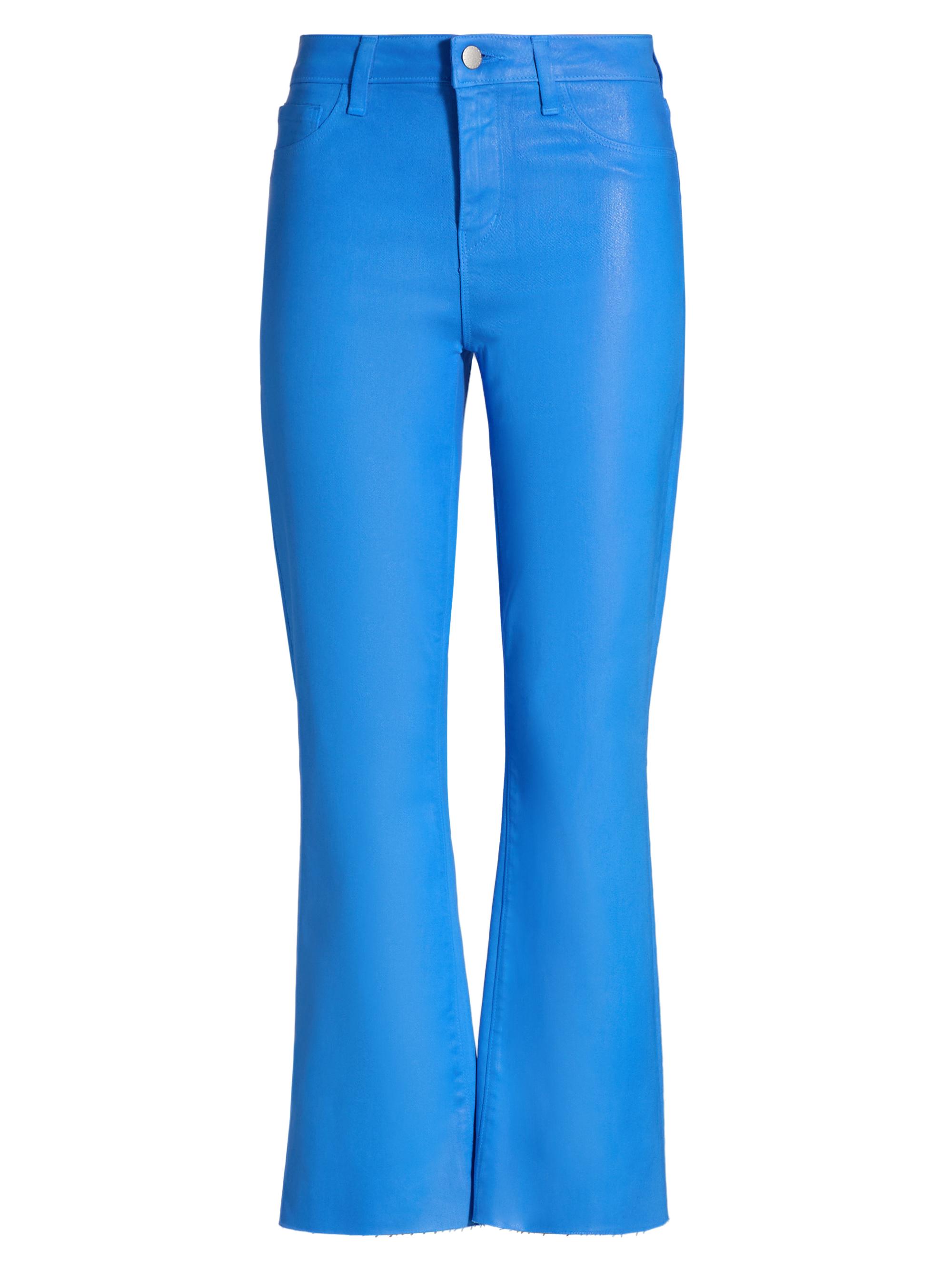 Tati Cropped Micro Coated Boot-Cut Jeans