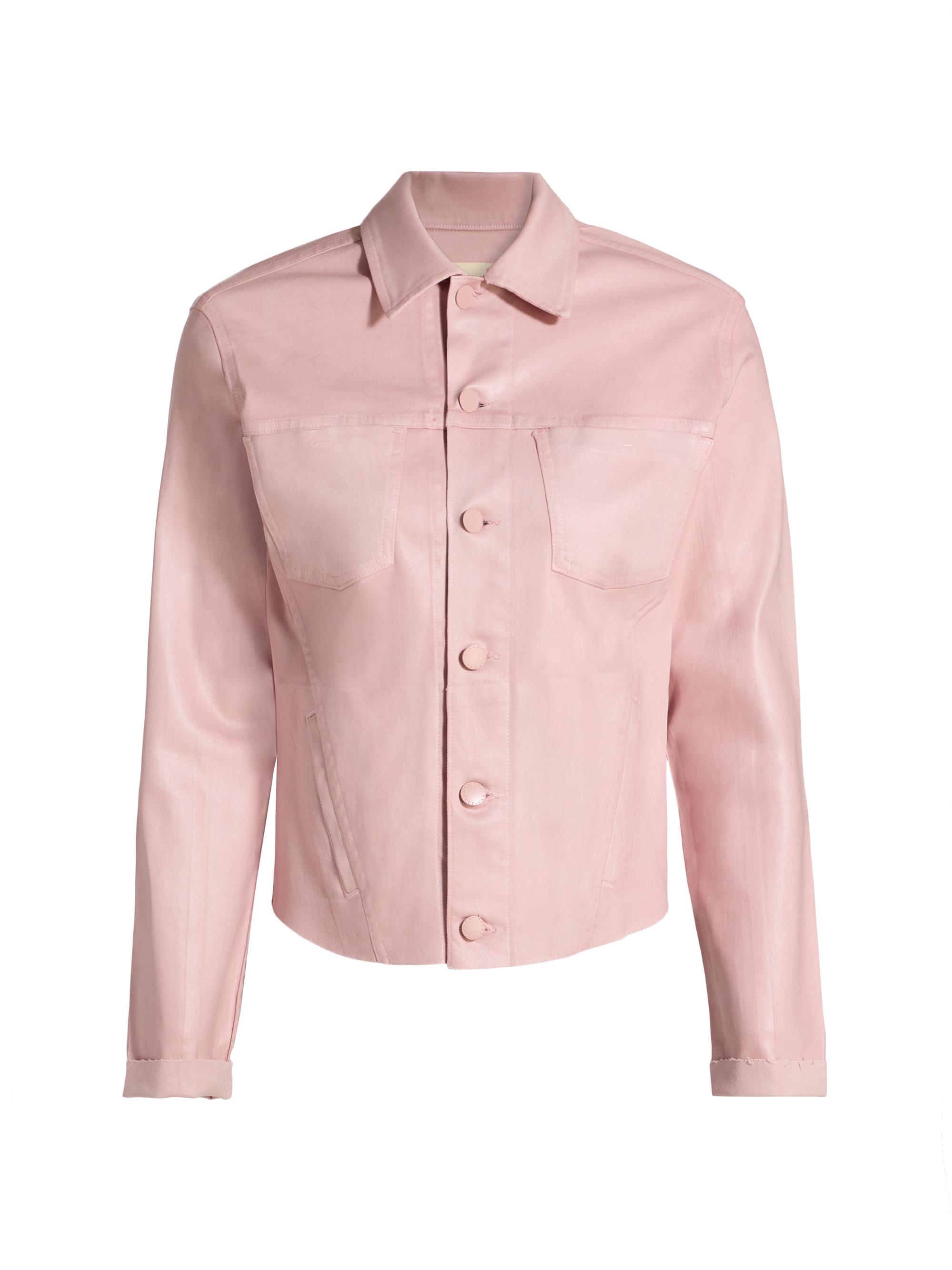 L'AGENCE Yari Collarless Denim Jacket | Saks Fifth Avenue