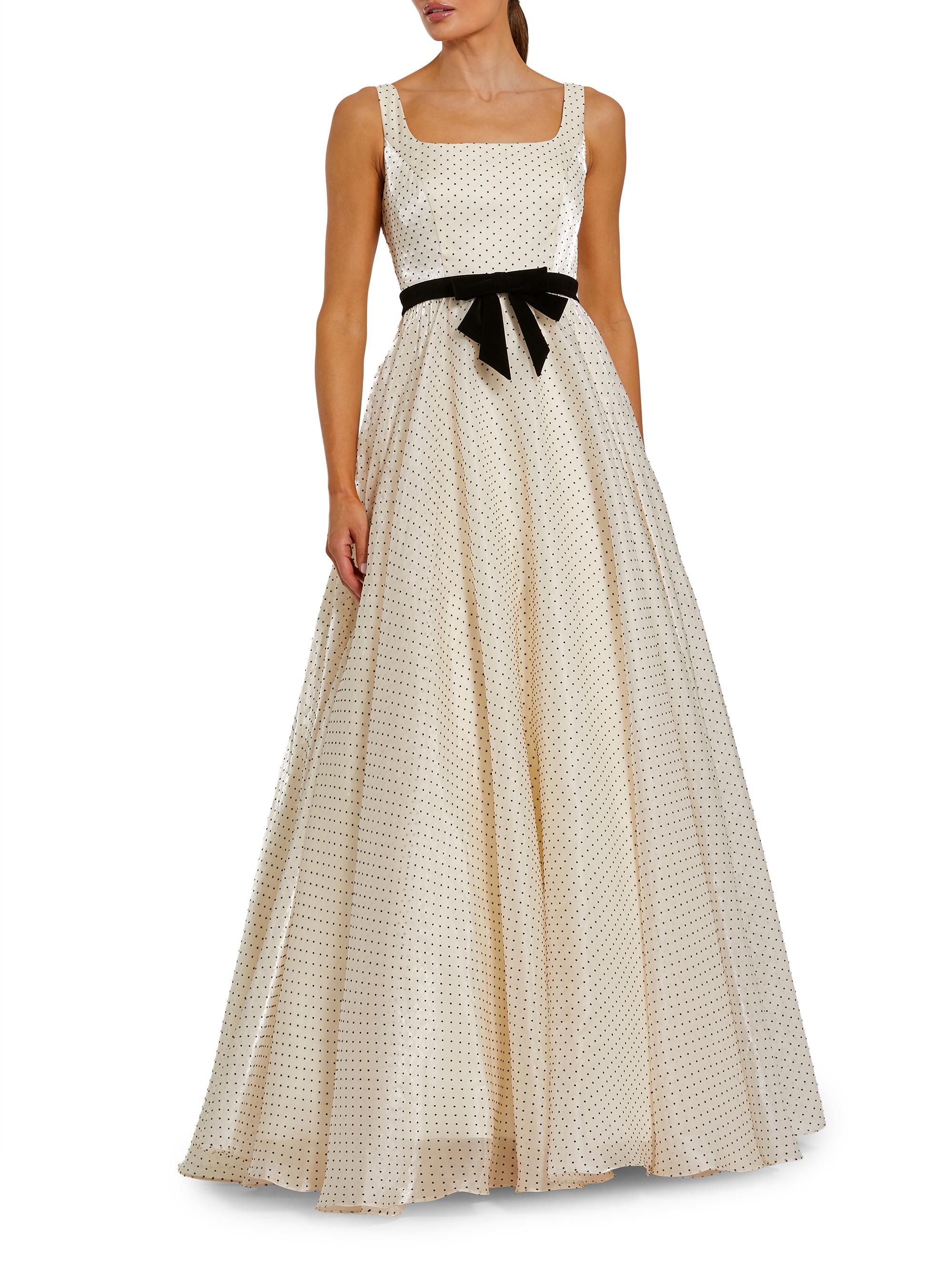 Mac Duggal Women's Polka Dot Organza Fit & Flare Ball Gown -