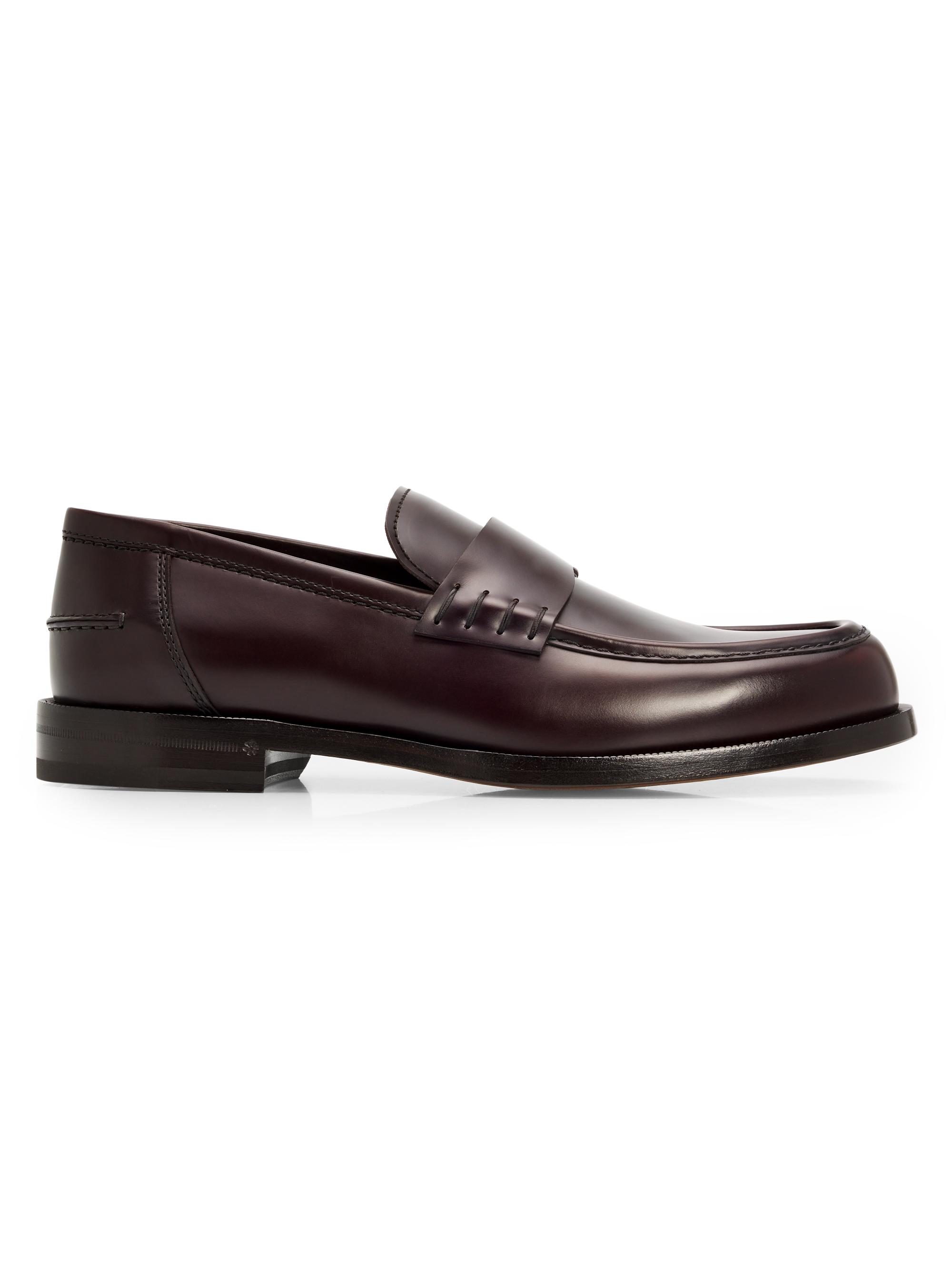 Gianvito Rossi Men's Preppy Leather Loafers - Moka