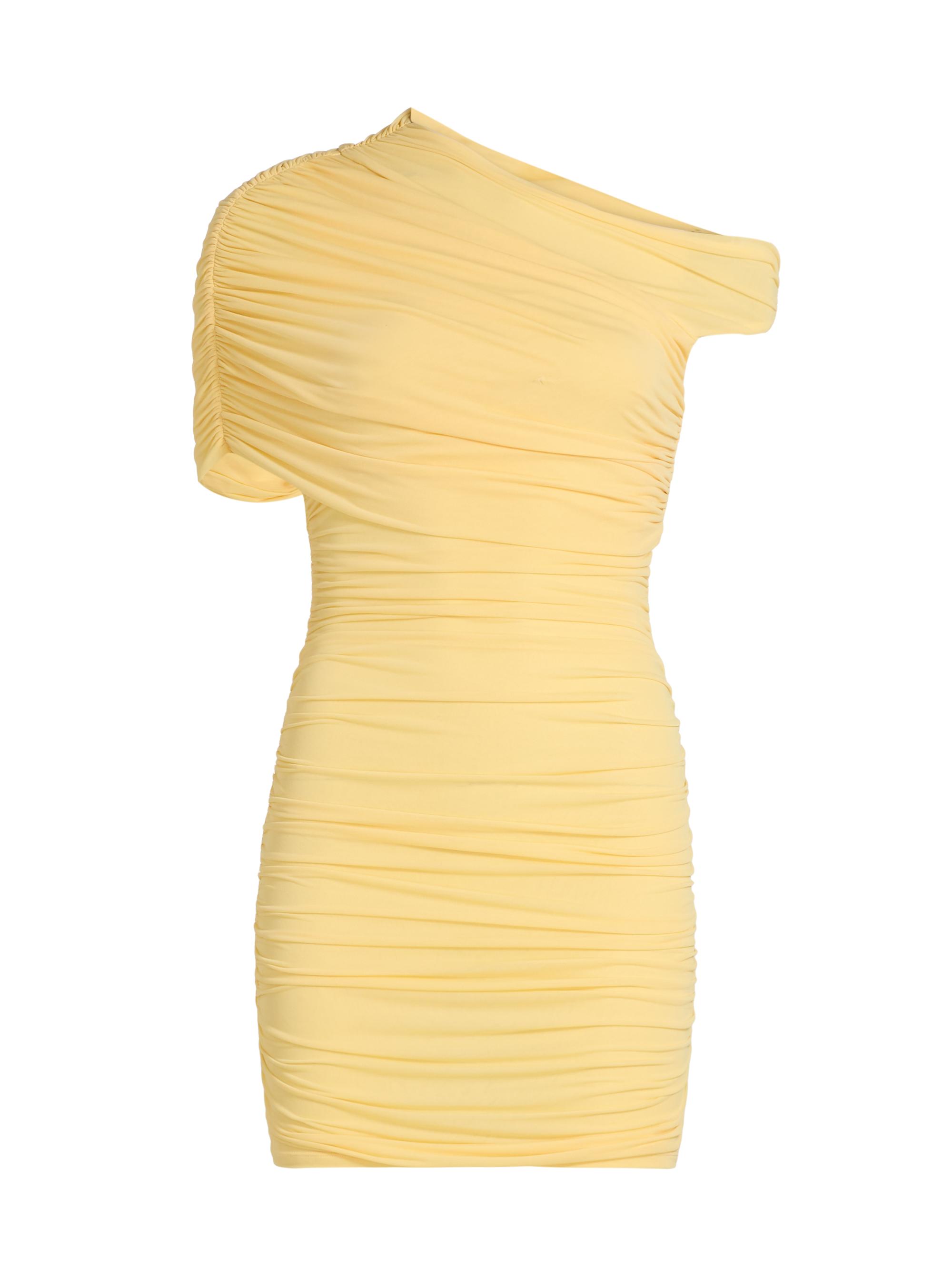 Ronny Kobo Women's Cicilia Ruched Minidress - Banana