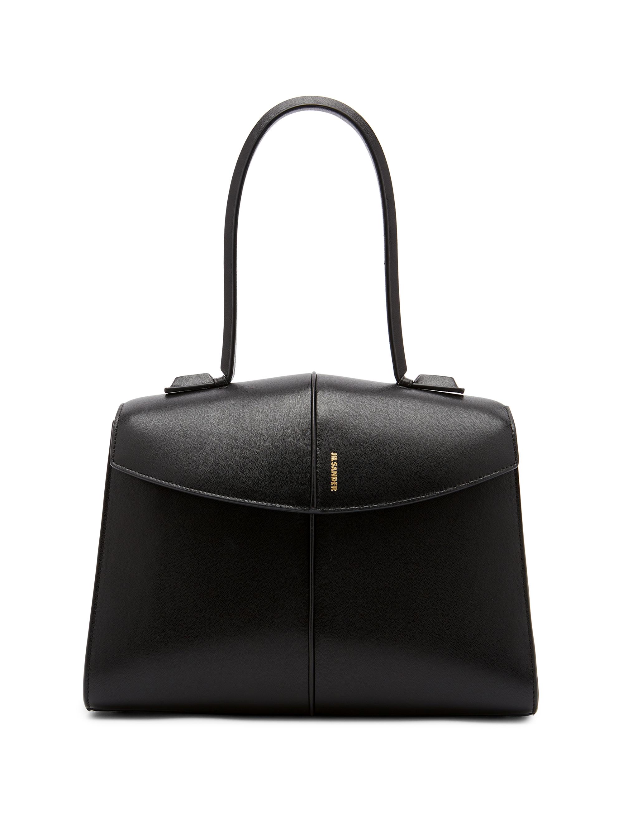 Jil Sander Women's Linea Leather Top handle Bag - Black