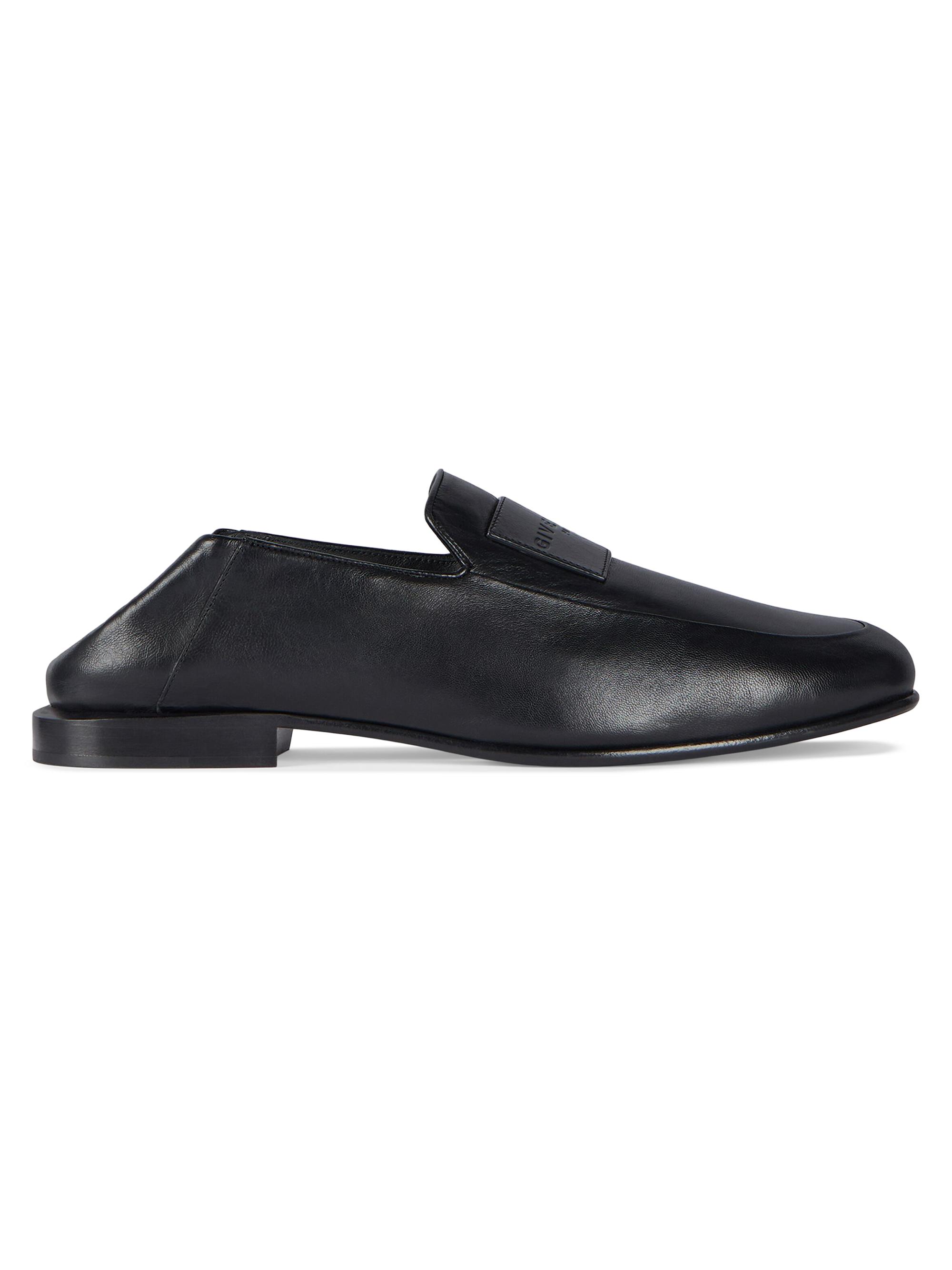 Givenchy Men's Label Loafers in Shiny Leather - Black