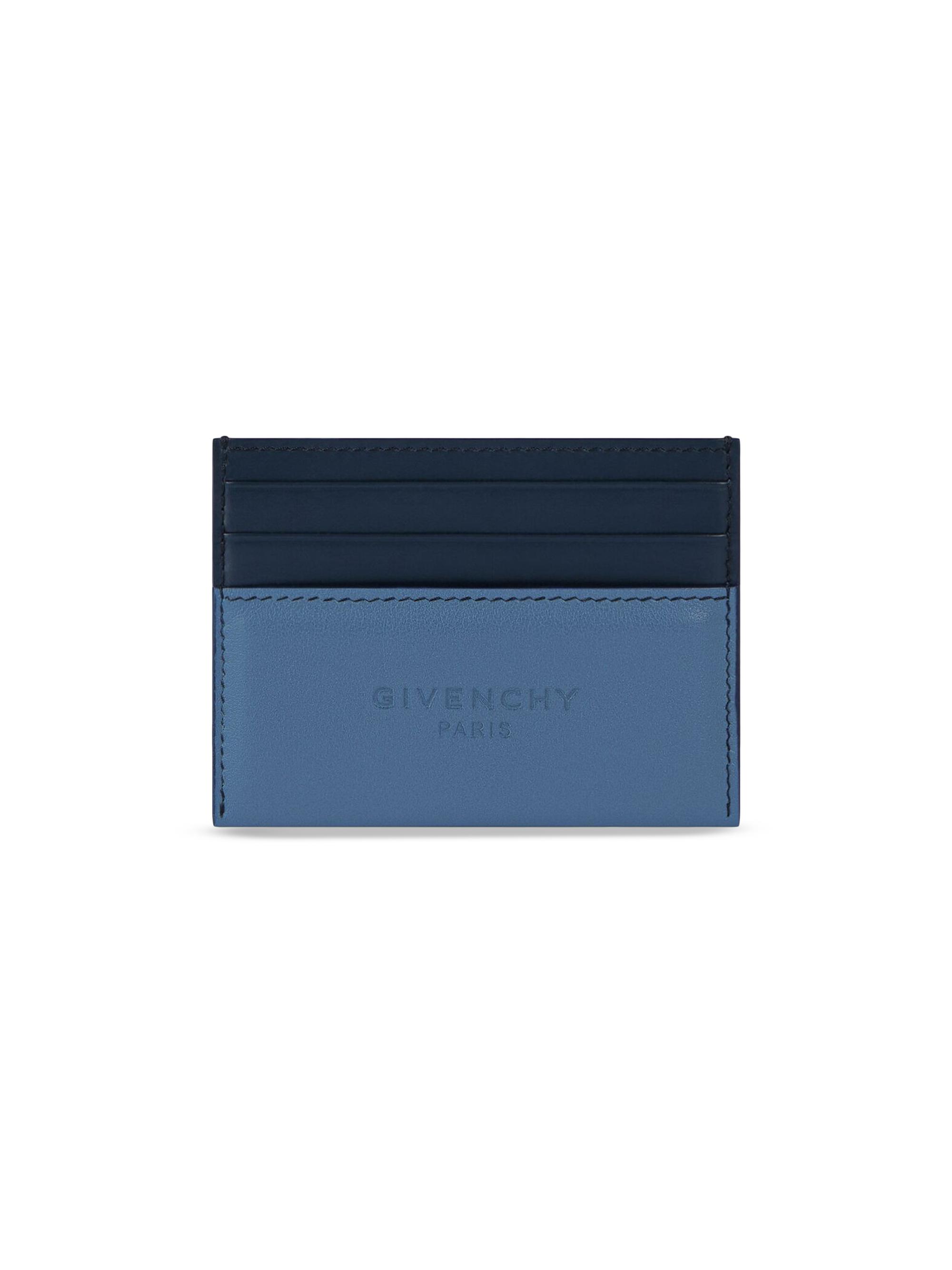 Givenchy Men's Antigona Stamped Bicolor Card Holder in Leather - Pale Green