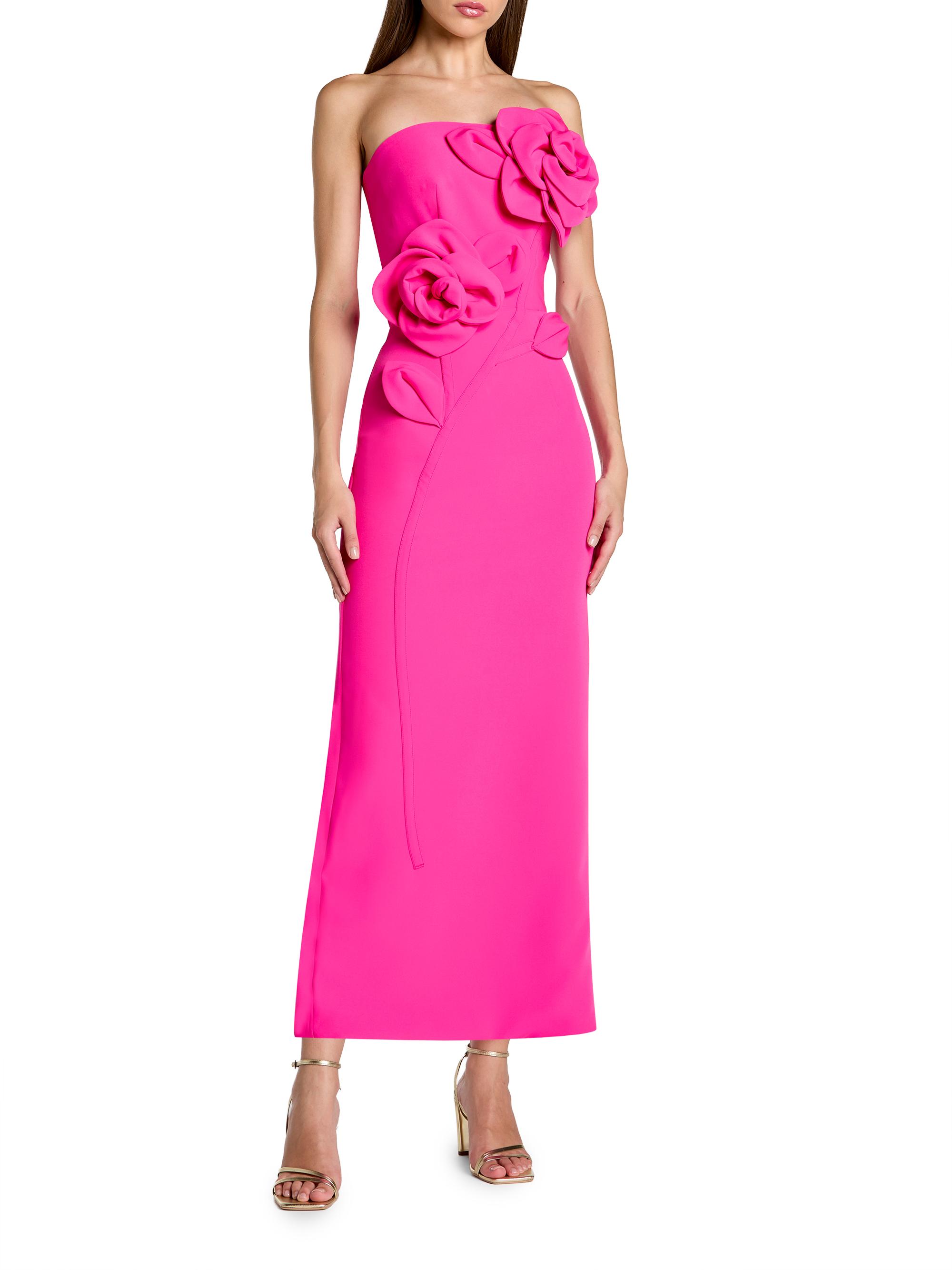 chinese dress ladies Mac Duggal Women's Cocktail Bow Strapless Ballgown - Candy Pink main image 1