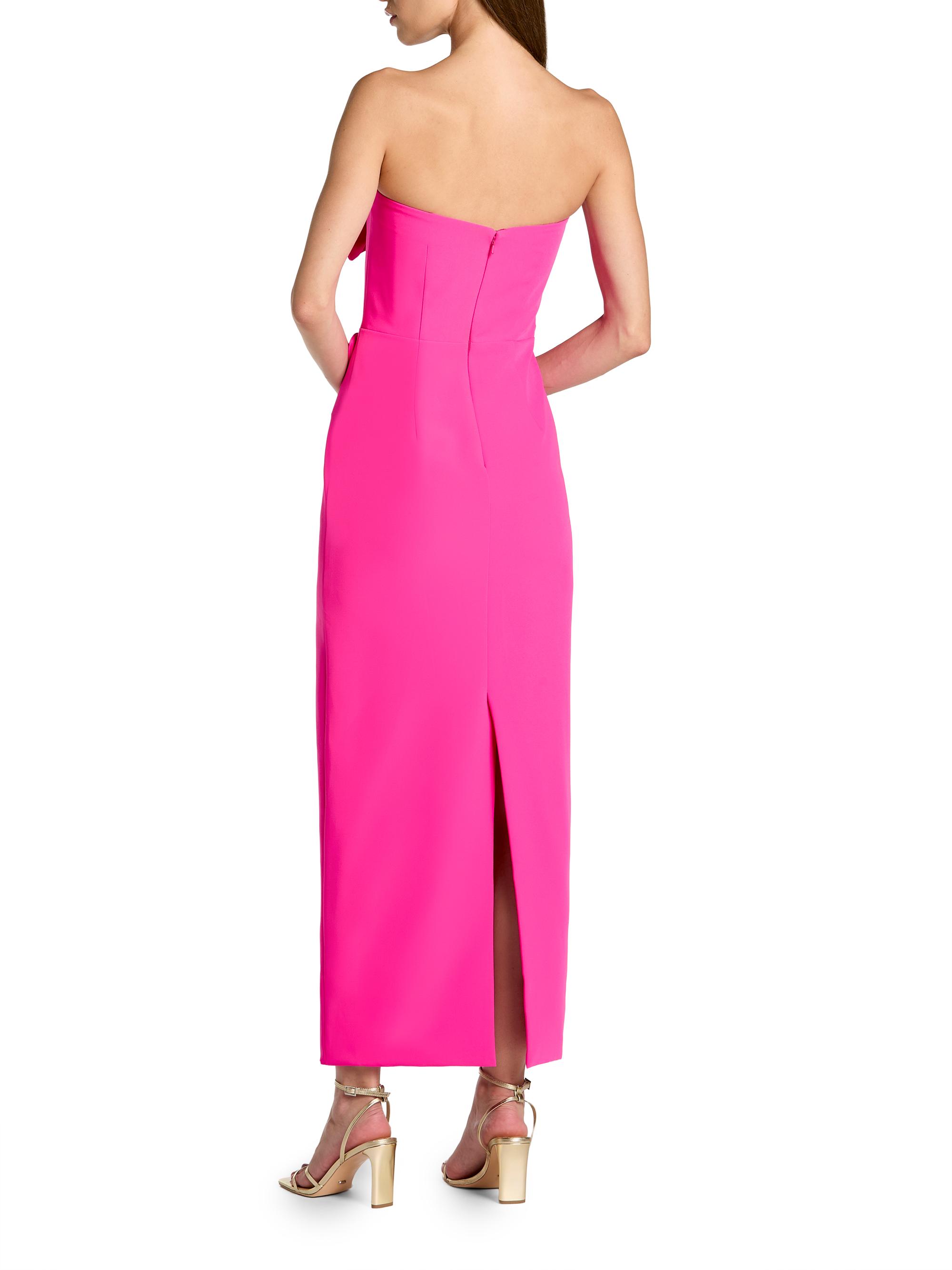 Mac Duggal Women's Floral Embellished Crepe Strapless Maxi Dress - Hot Pink | Thumbnail 2