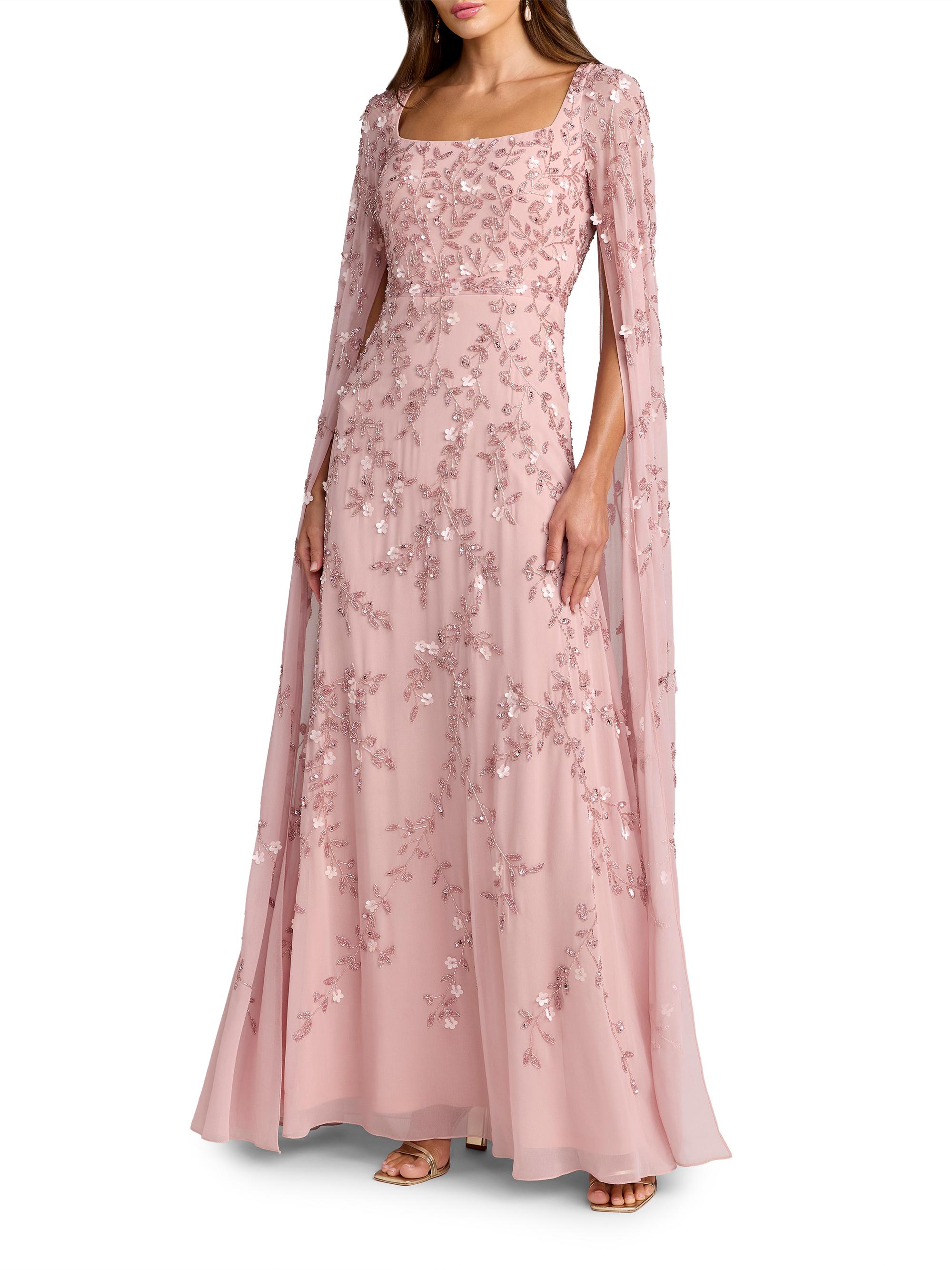 Mac Duggal Embellished Lace Flutter-Sleeve Gown | Saks Fifth Avenue