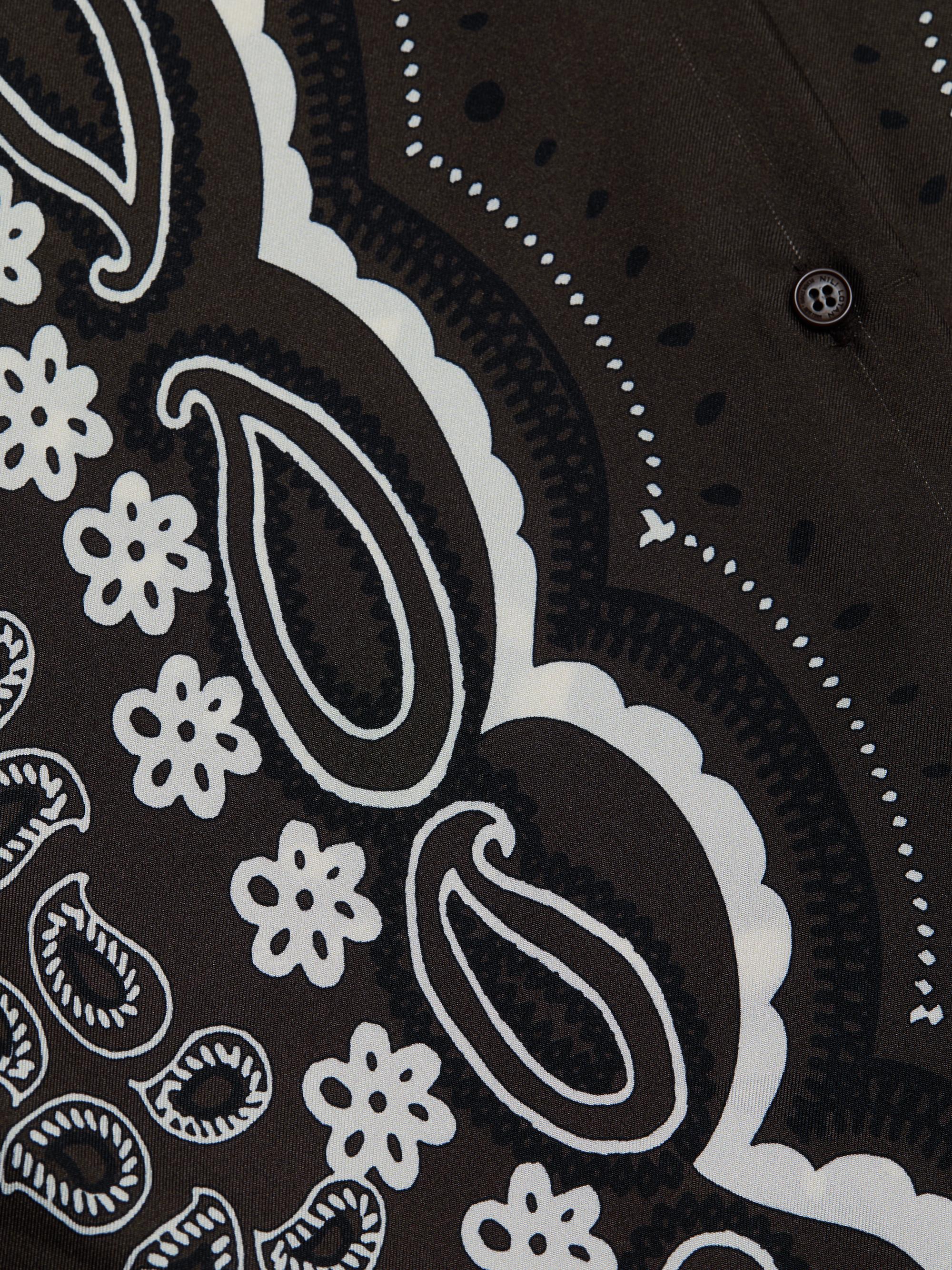 Nili Lotan Women's Alfie Printed Silk Shirt - Brown  Bandana Print | Thumbnail 7