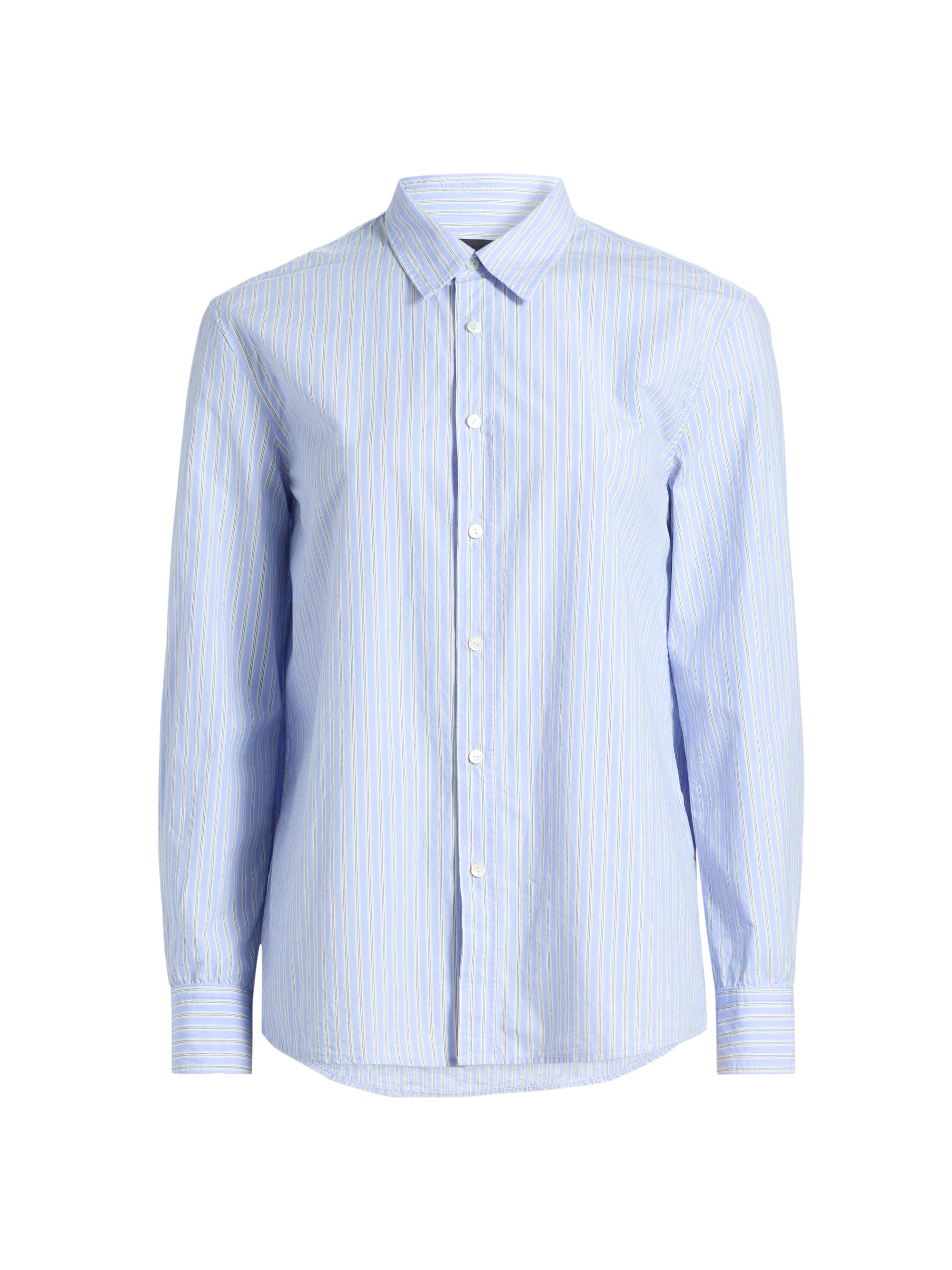 Nili Lotan Women's Raphael Classic Cotton Shirt - Ciel Stripes