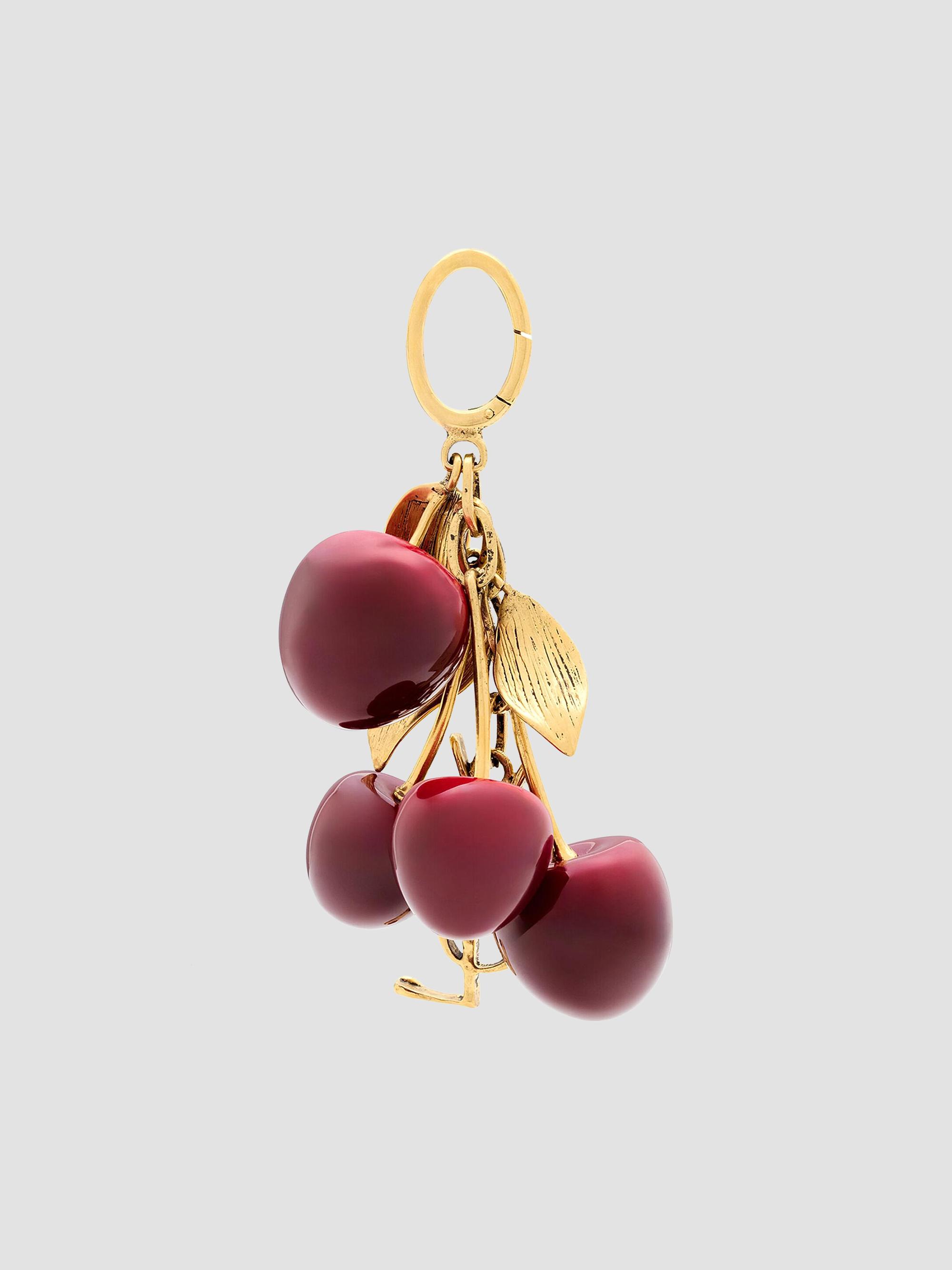Saint Laurent Cassandre Cherry Bag Charm in Resin and Metal  display picture 1