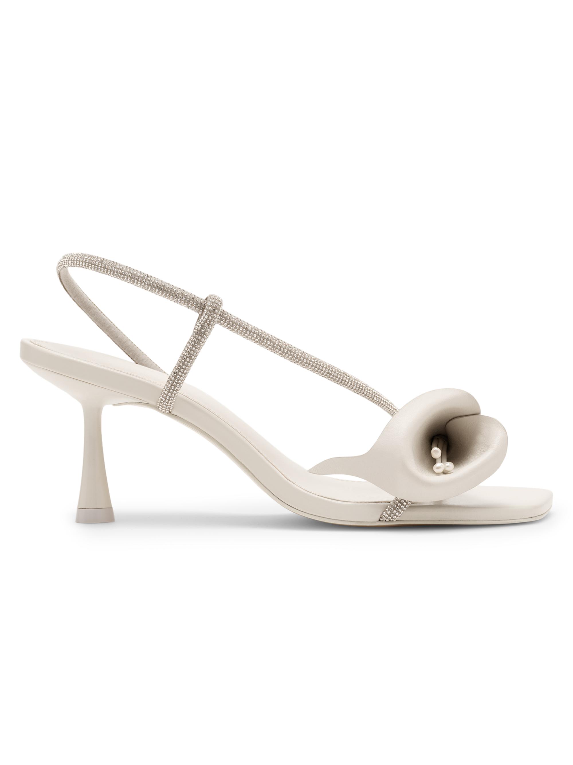 Cult Gaia Women's Rayna 70MM Embellished Leather Slingback Sandals - Antique White