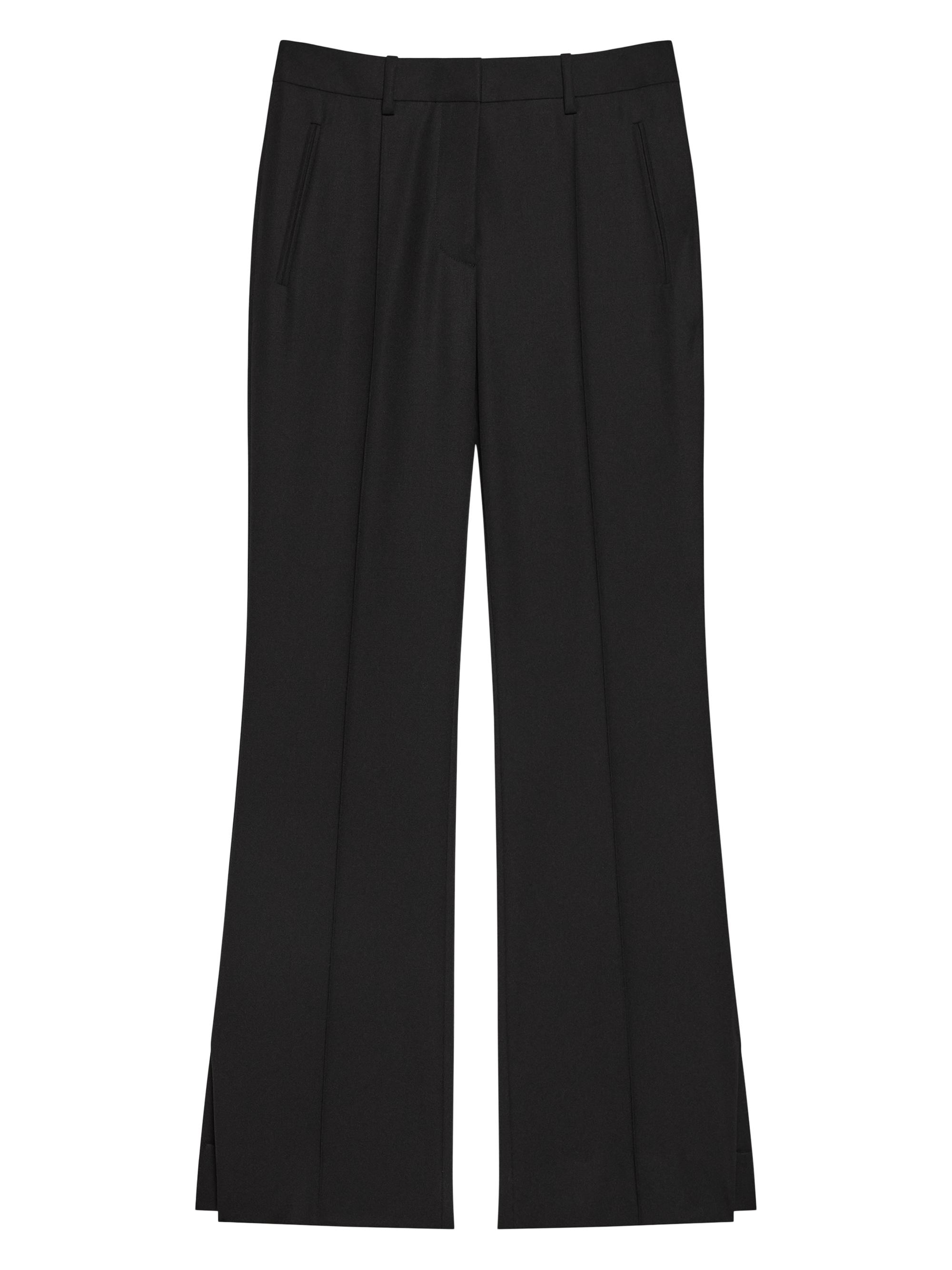 Helmut Lang Women's Wool Boot-Cut Pants - Black
