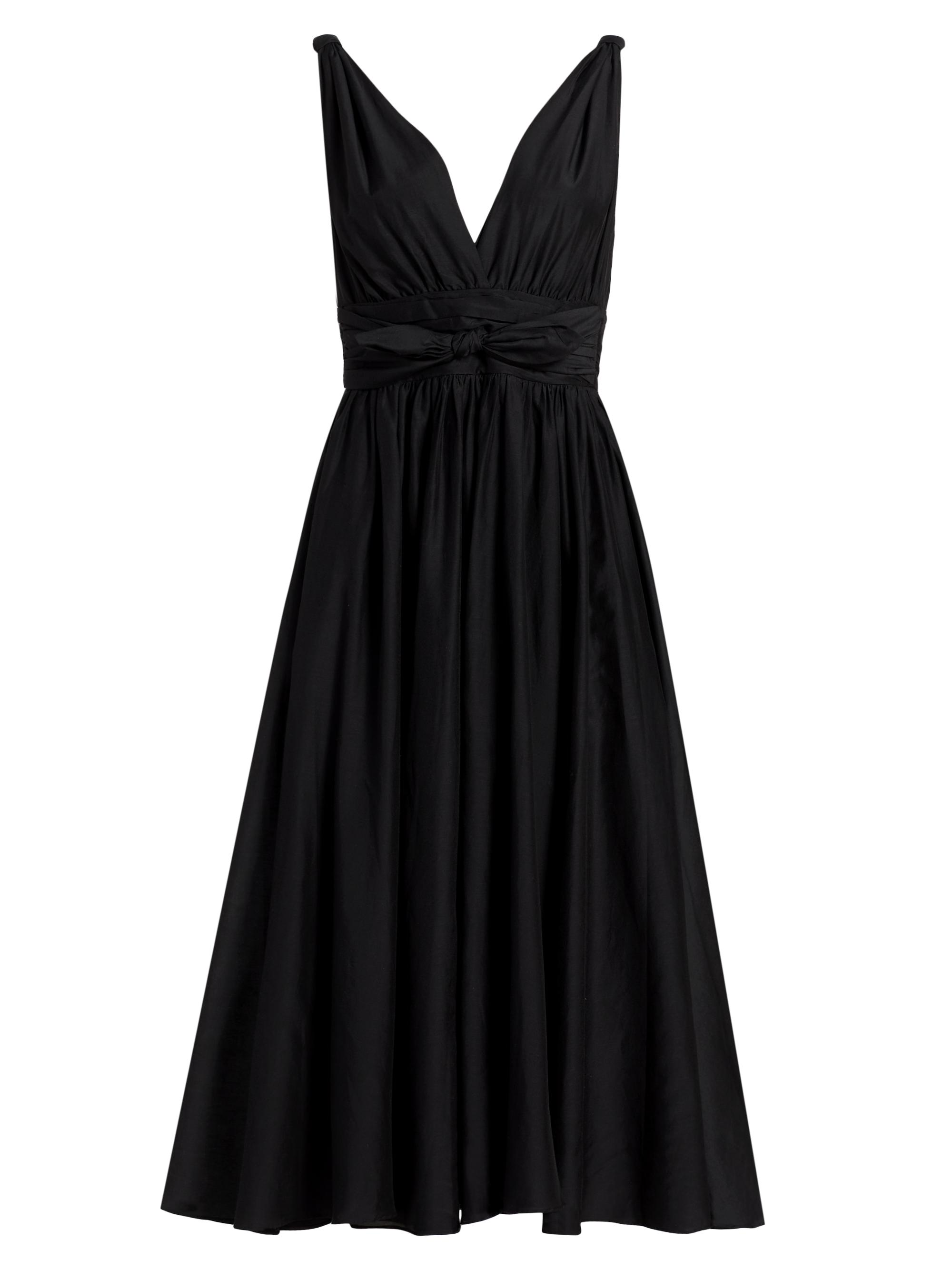 Ungaro Women's Josie Cotton & Silk Midi-Dress - Black