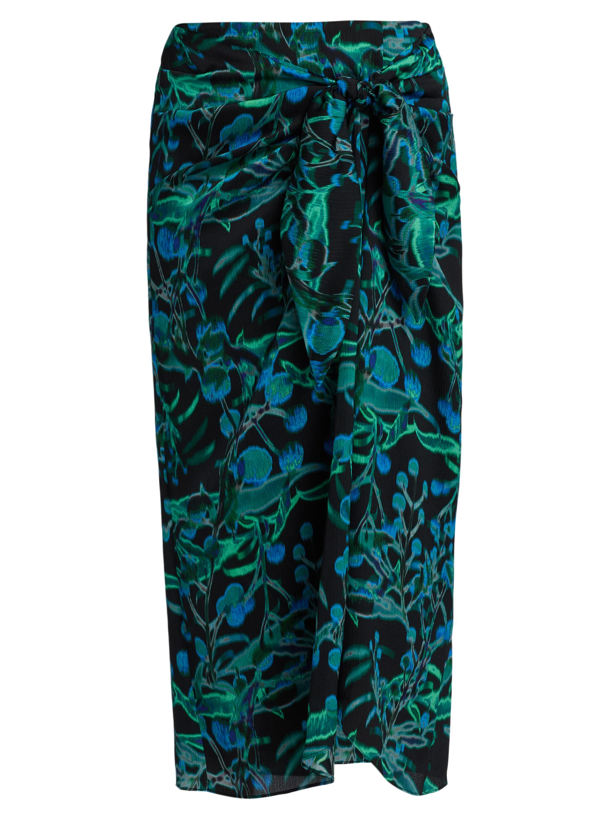Ungaro Women's Colby Printed Wrap Midi-Skirt - Black Multi