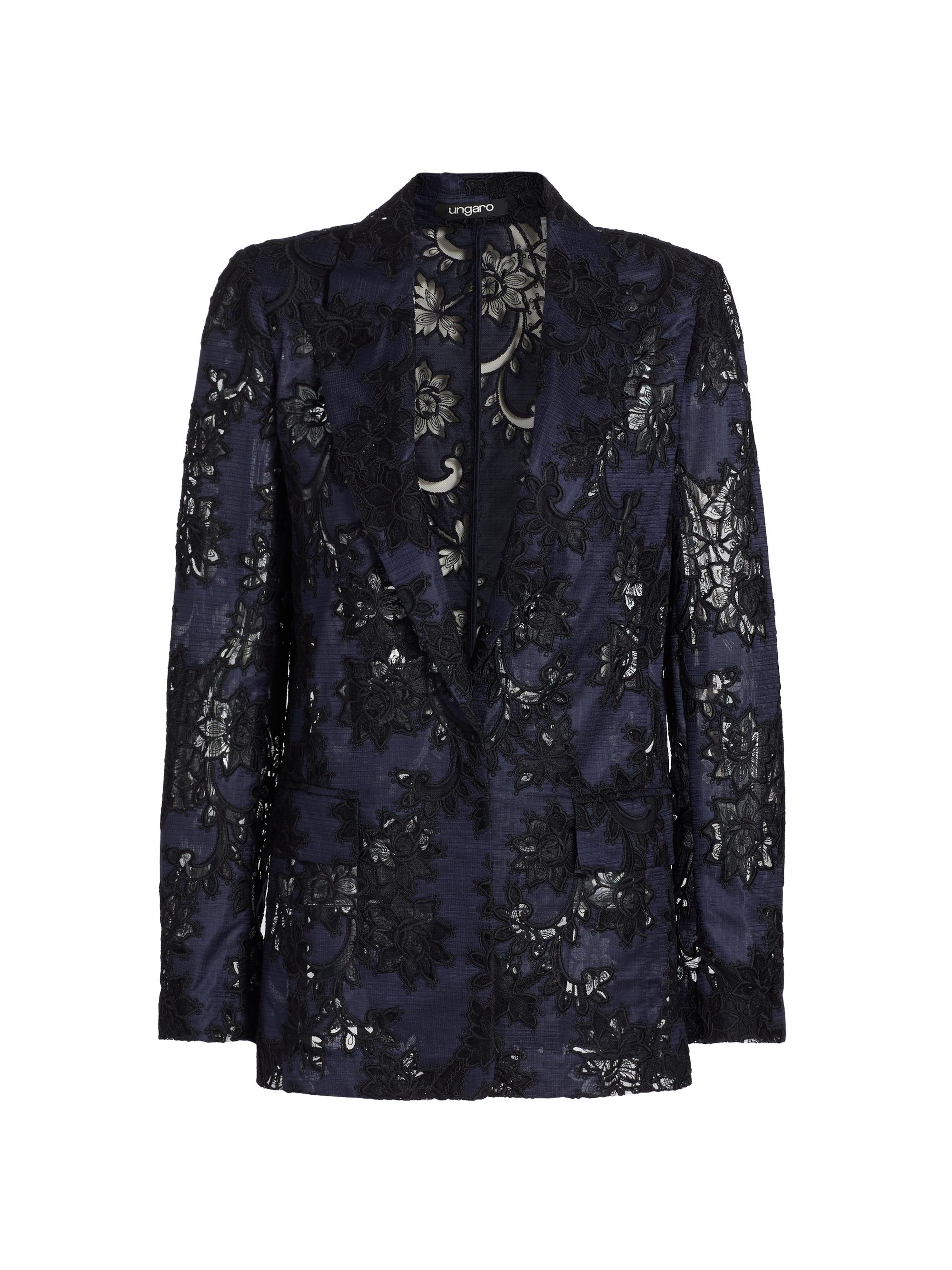 Ungaro Women's Cornelia Lace Cut-Out Jacket - Midnight