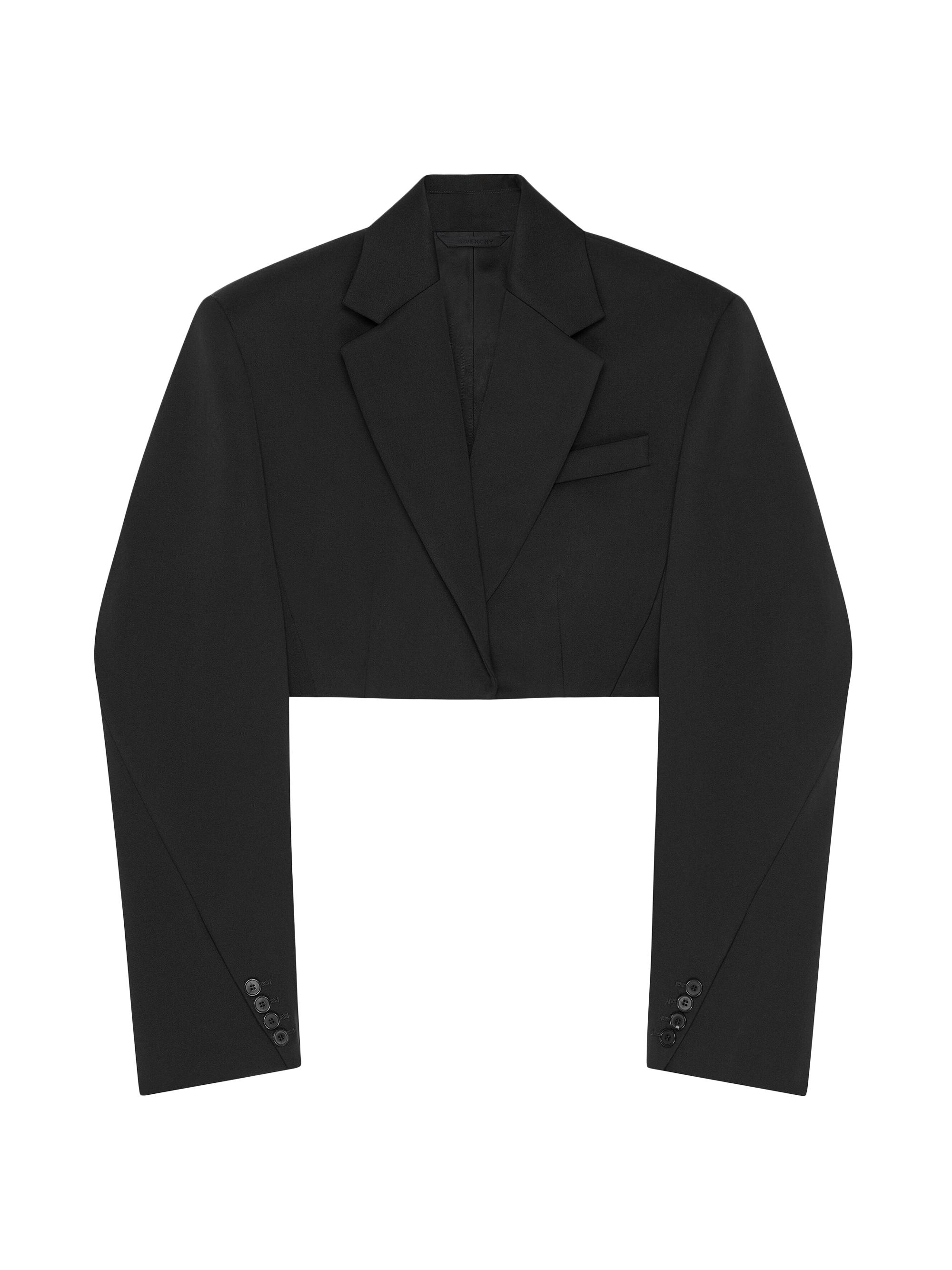Givenchy Cropped Varsity Jacket In Wool And Leather | Saks Fifth