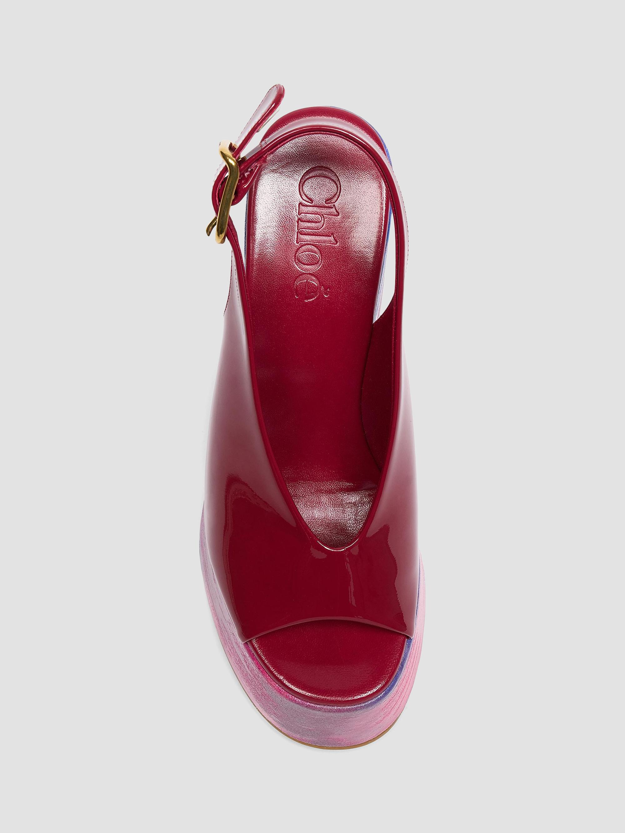 Chloé Maxime 100MM Patent Leather Platform Wedge Sandals | Saks Fifth ...