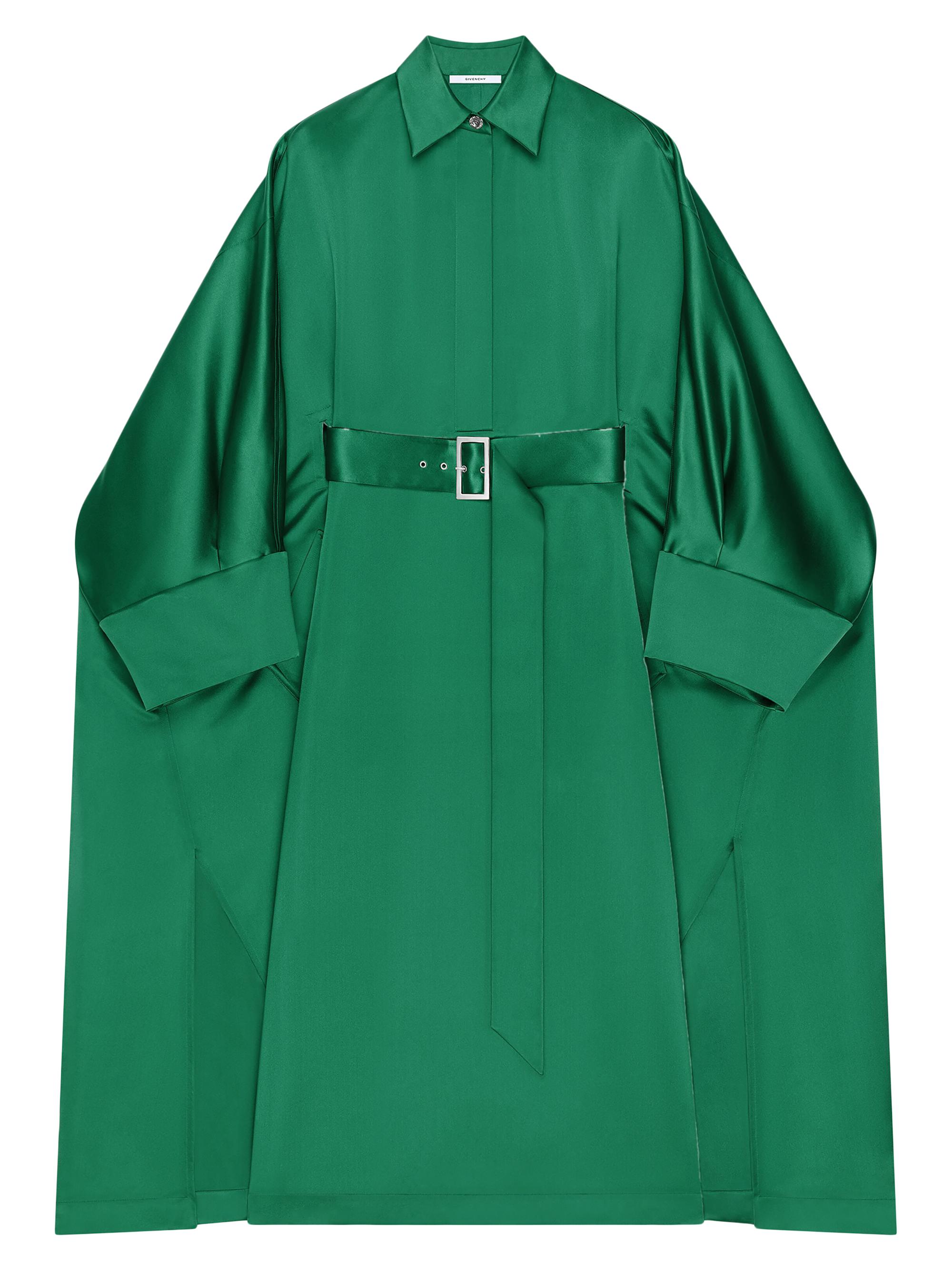 Givenchy Women's Cocoon Dress in Satin - Emerald Green