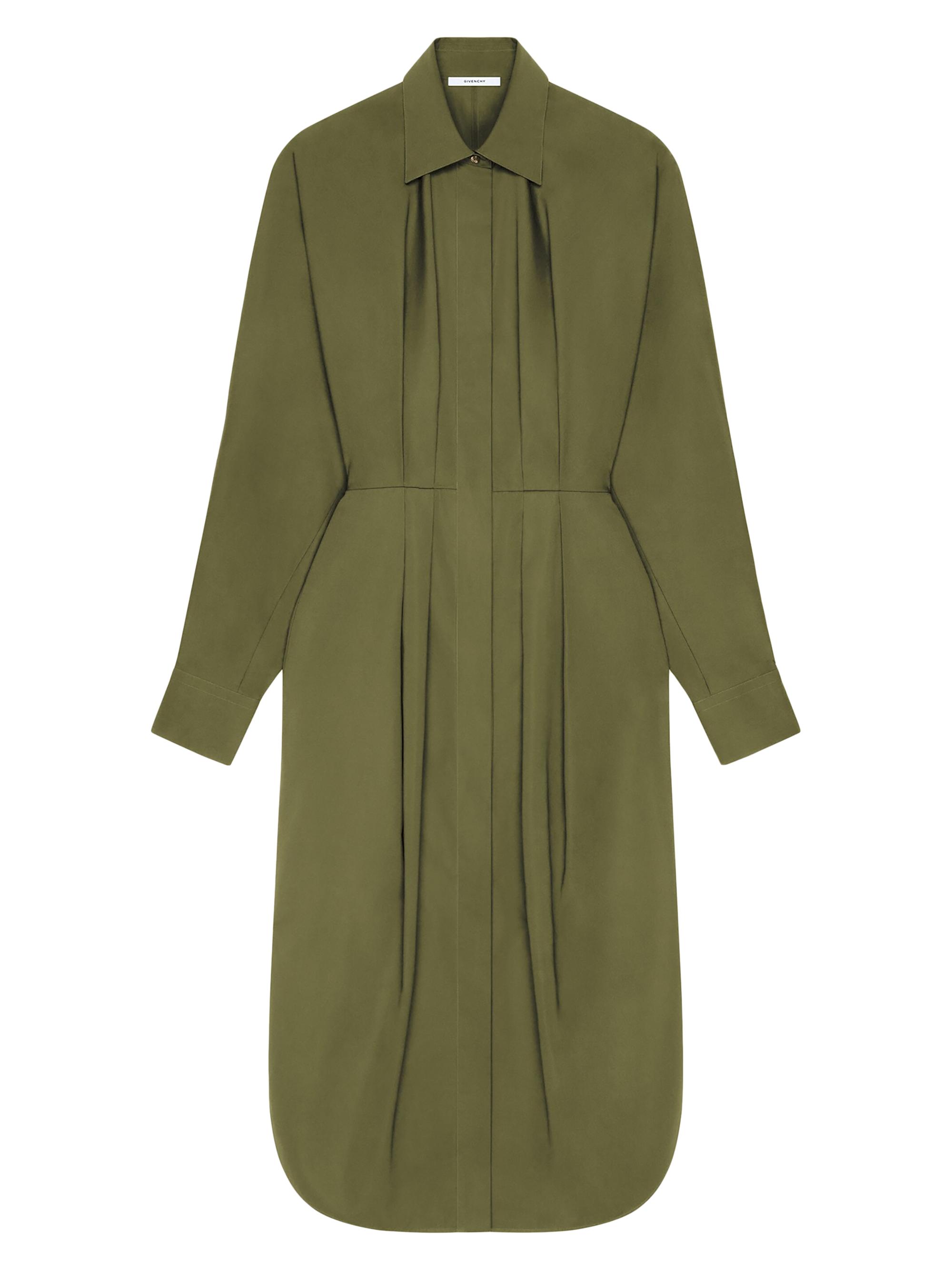 Givenchy Women's Shirt Dress in Poplin - Khaki