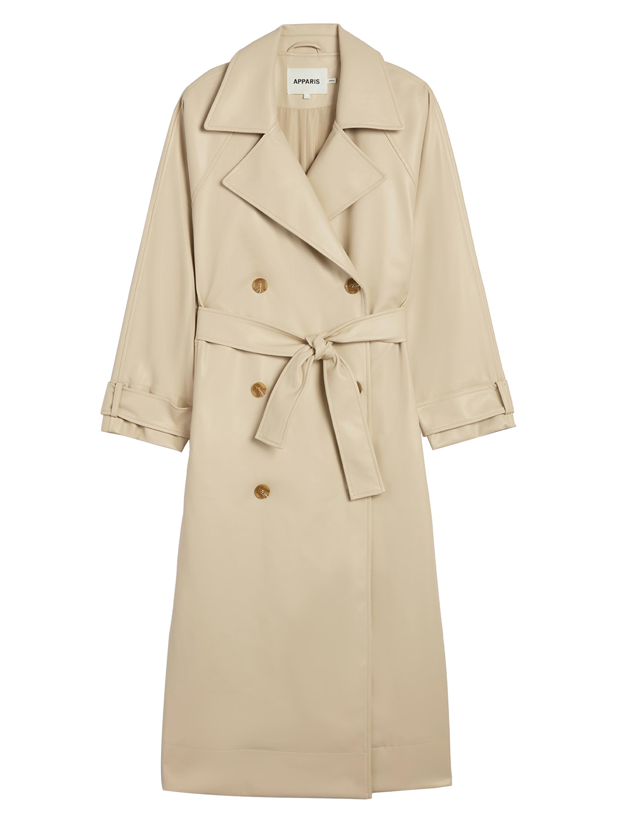 Apparis Women's Lana Faux Leather Trench Coat - Latte