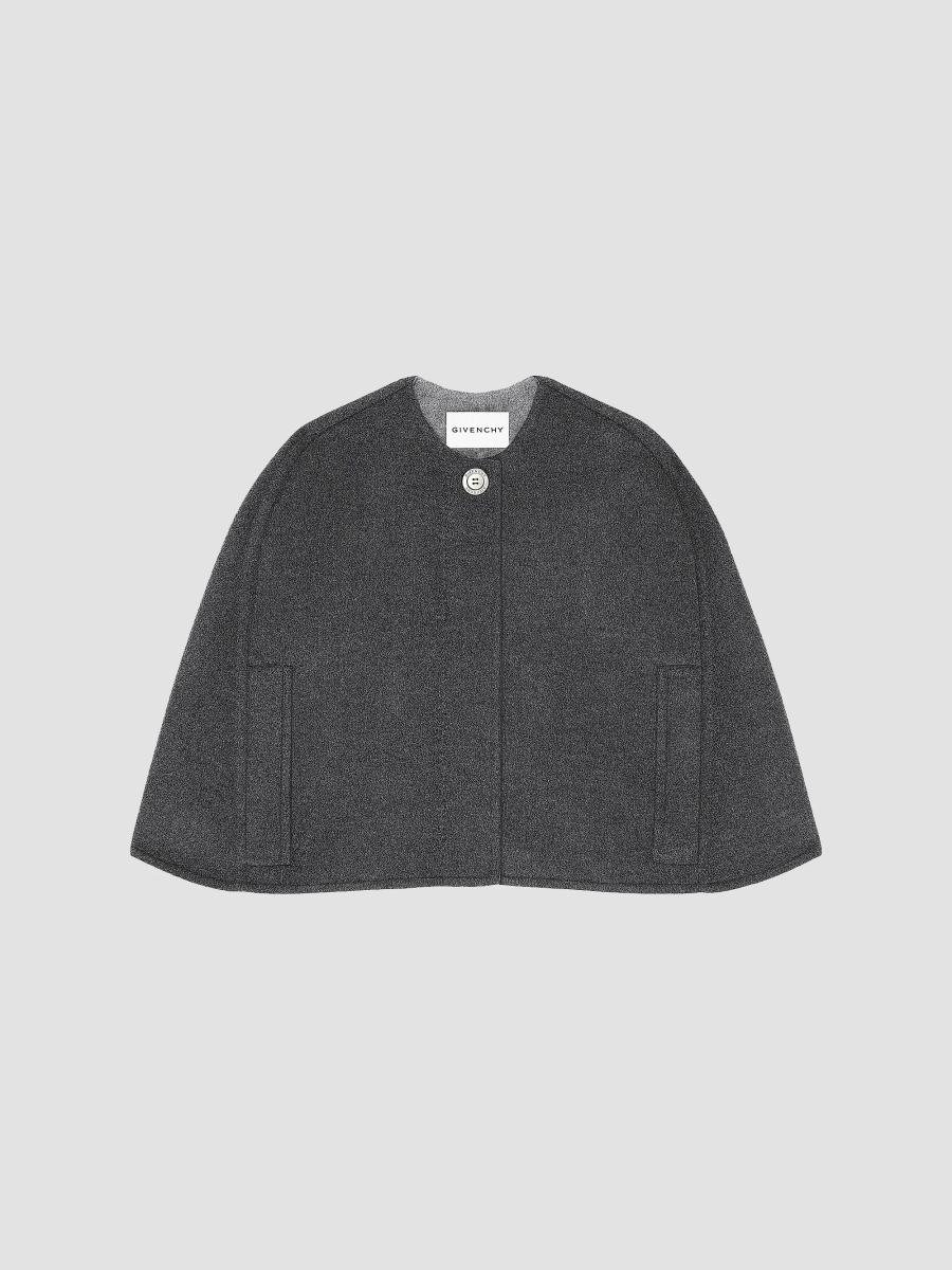 Givenchy Cropped Cape in Wool and Cashmere | Saks Fifth Avenue