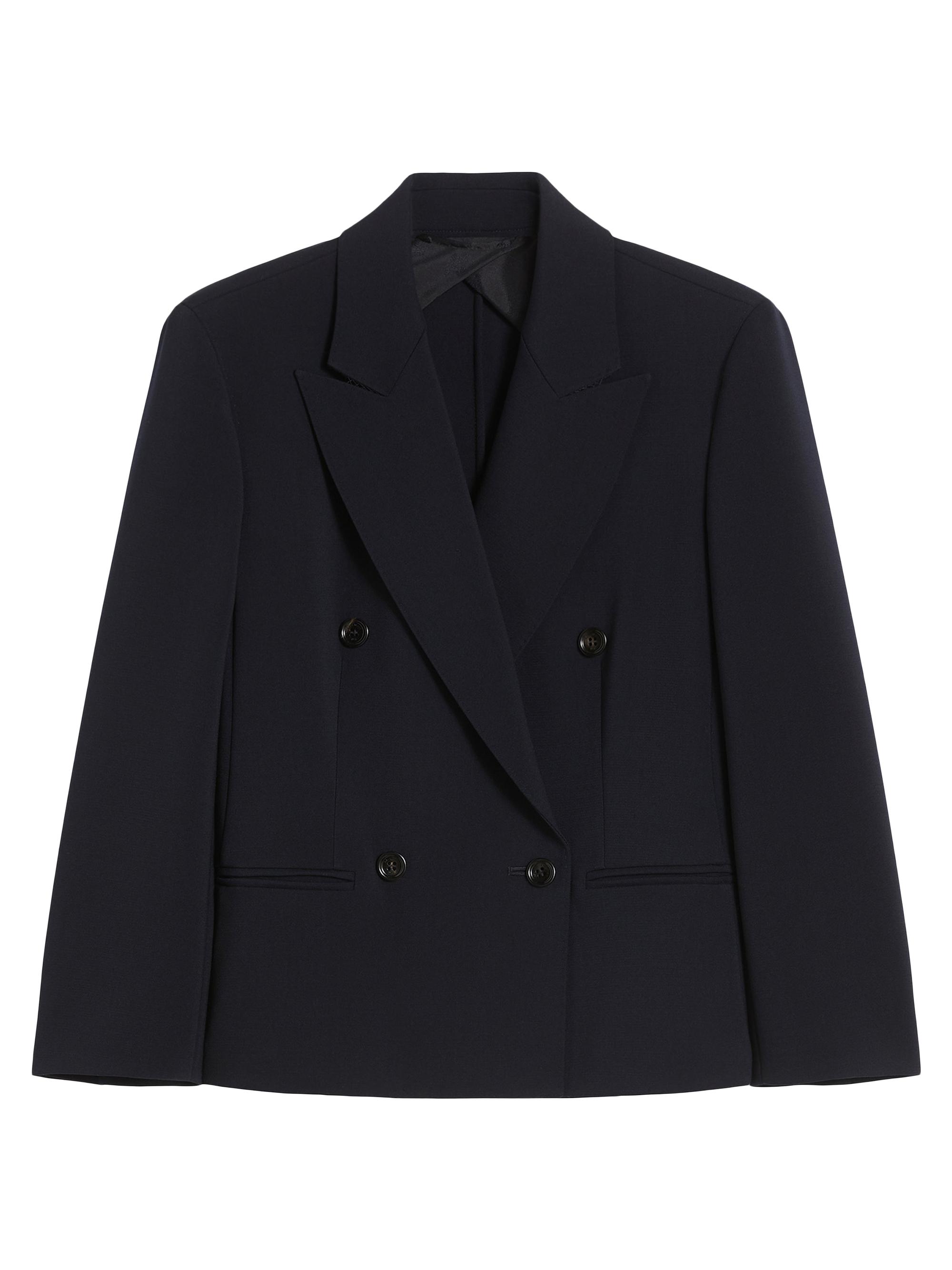Max Mara Women's Woollen Cloth Cropped Blazer - Ultramarine