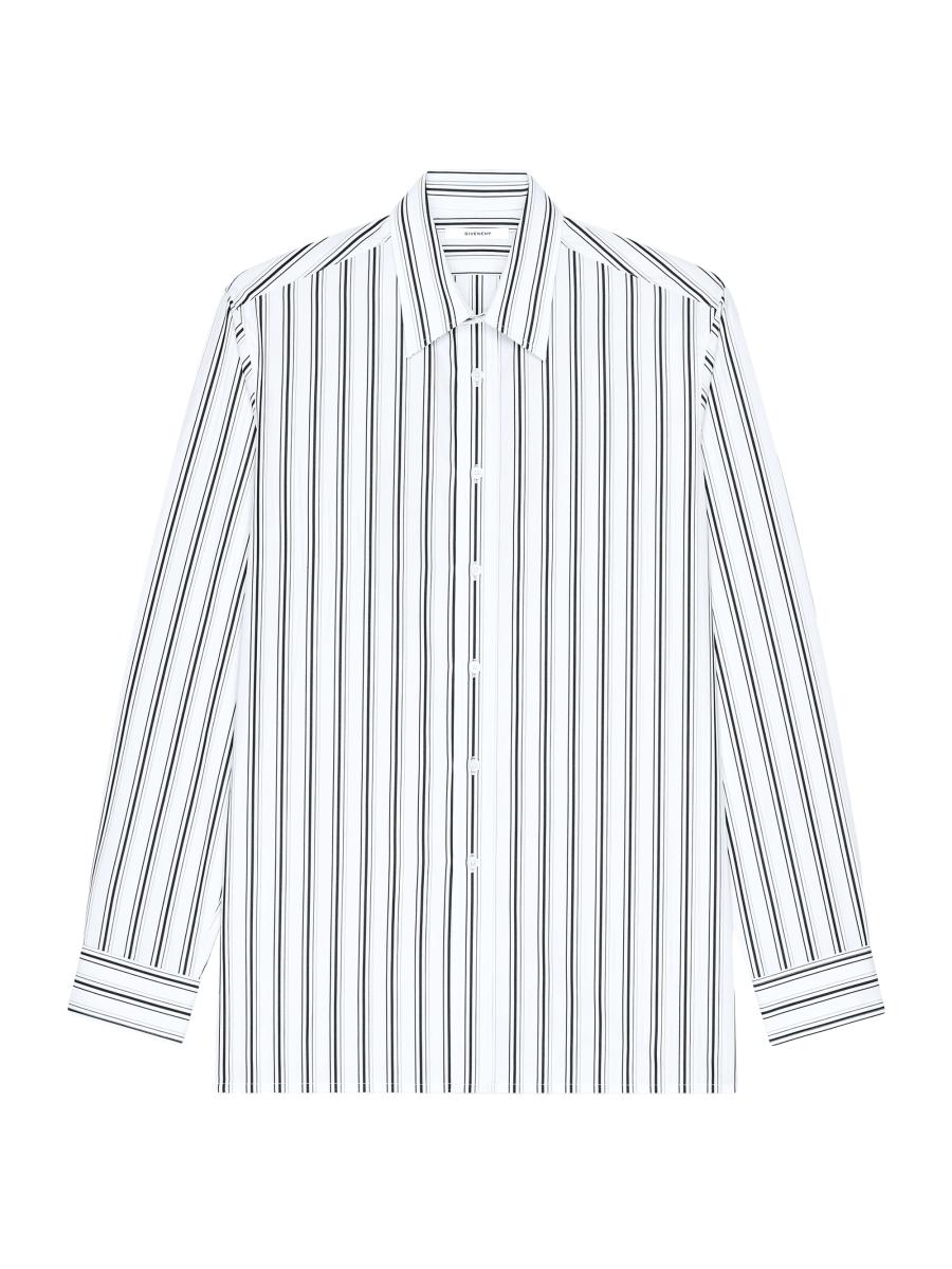 Givenchy Striped Shirt in Poplin with Surrealism Print | Saks Fifth Avenue