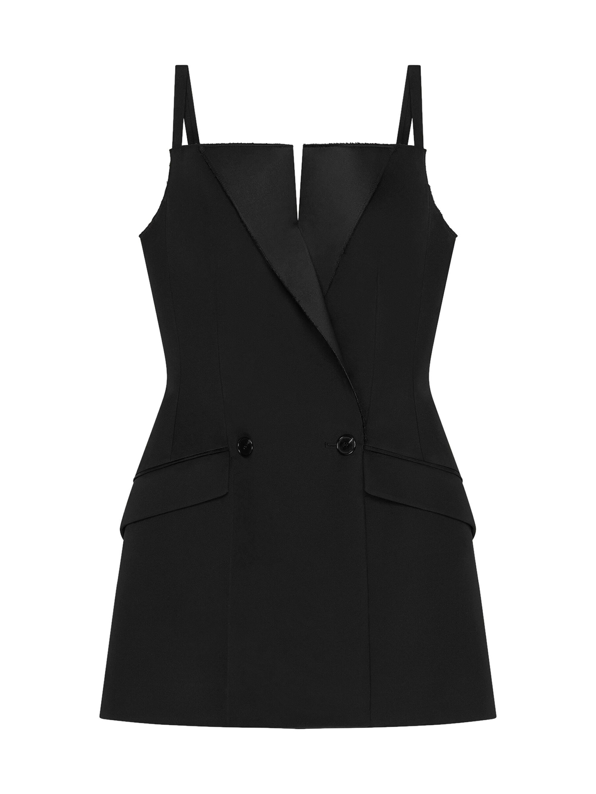 Givenchy Women's Mini Tailored Dress in Wool - Black