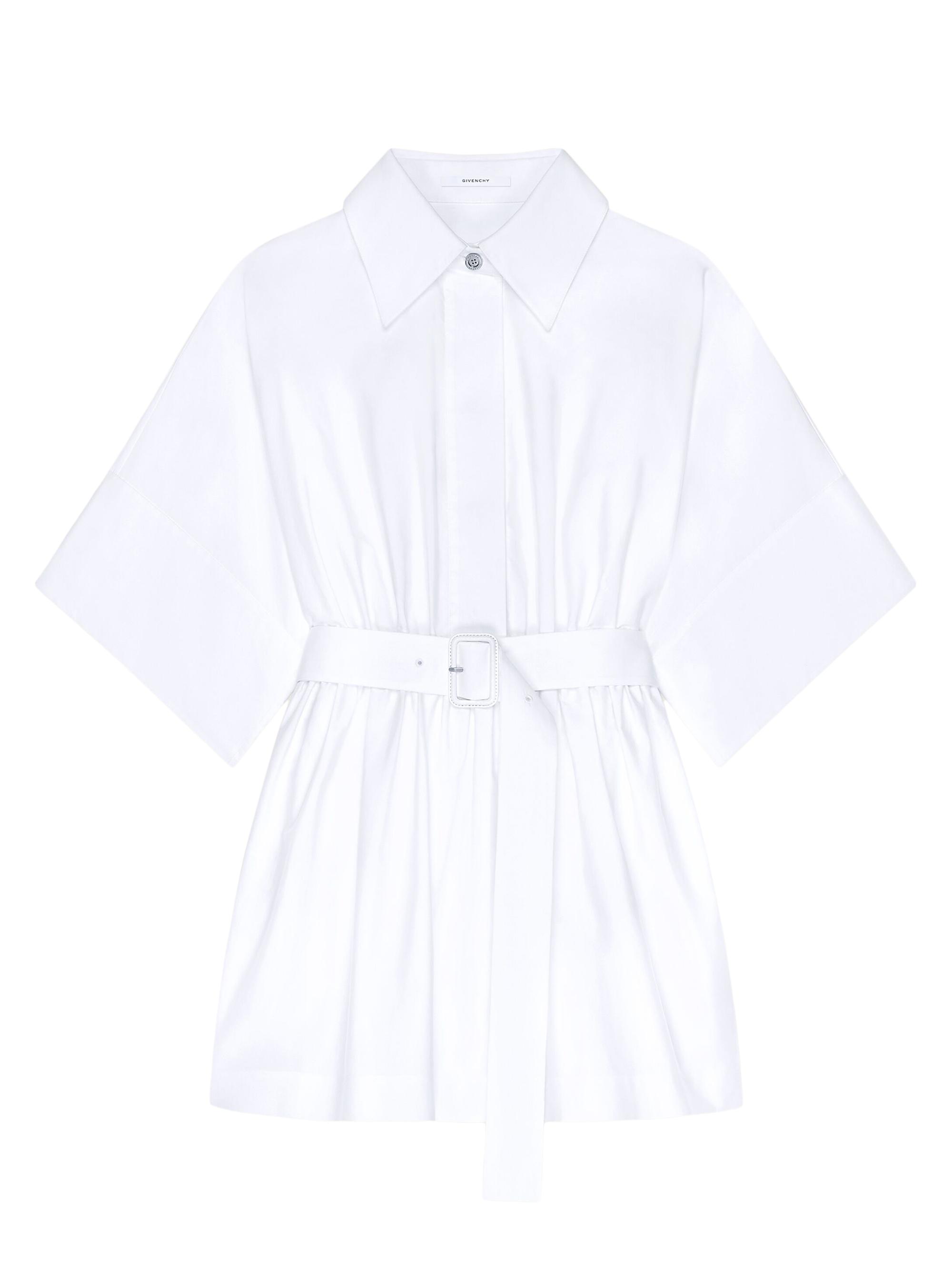 Givenchy Women's Mini Shirt Dress in Poplin - White