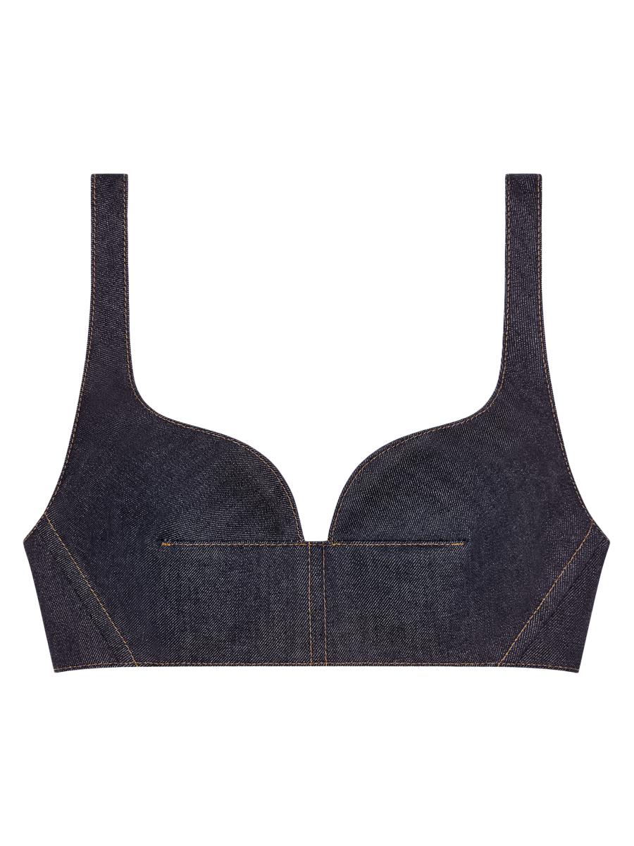 Givenchy Women's Bra Top In Raw Denim In Blue