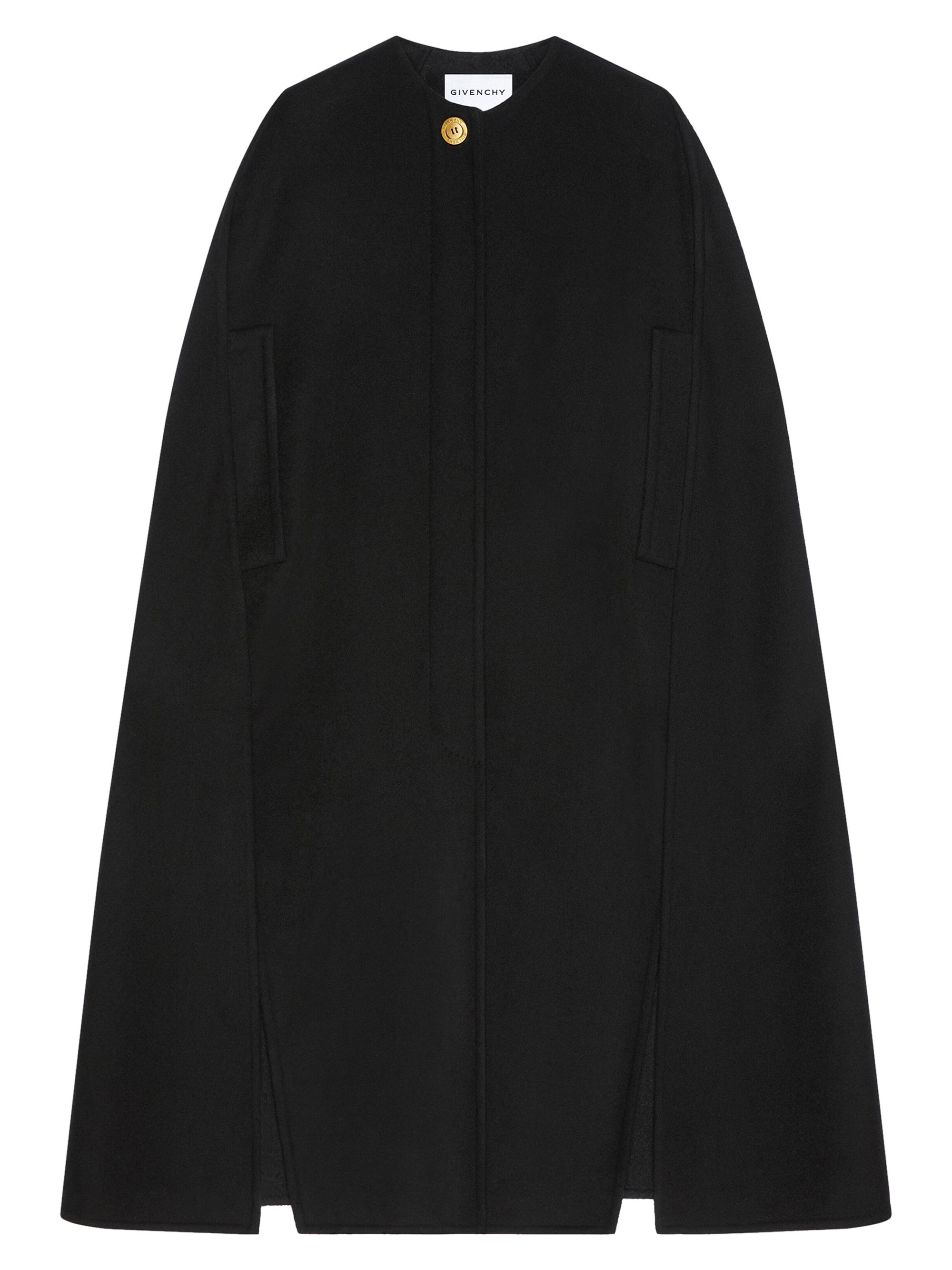 Givenchy Women's Cape in Wool and Cashmere - Black Grey