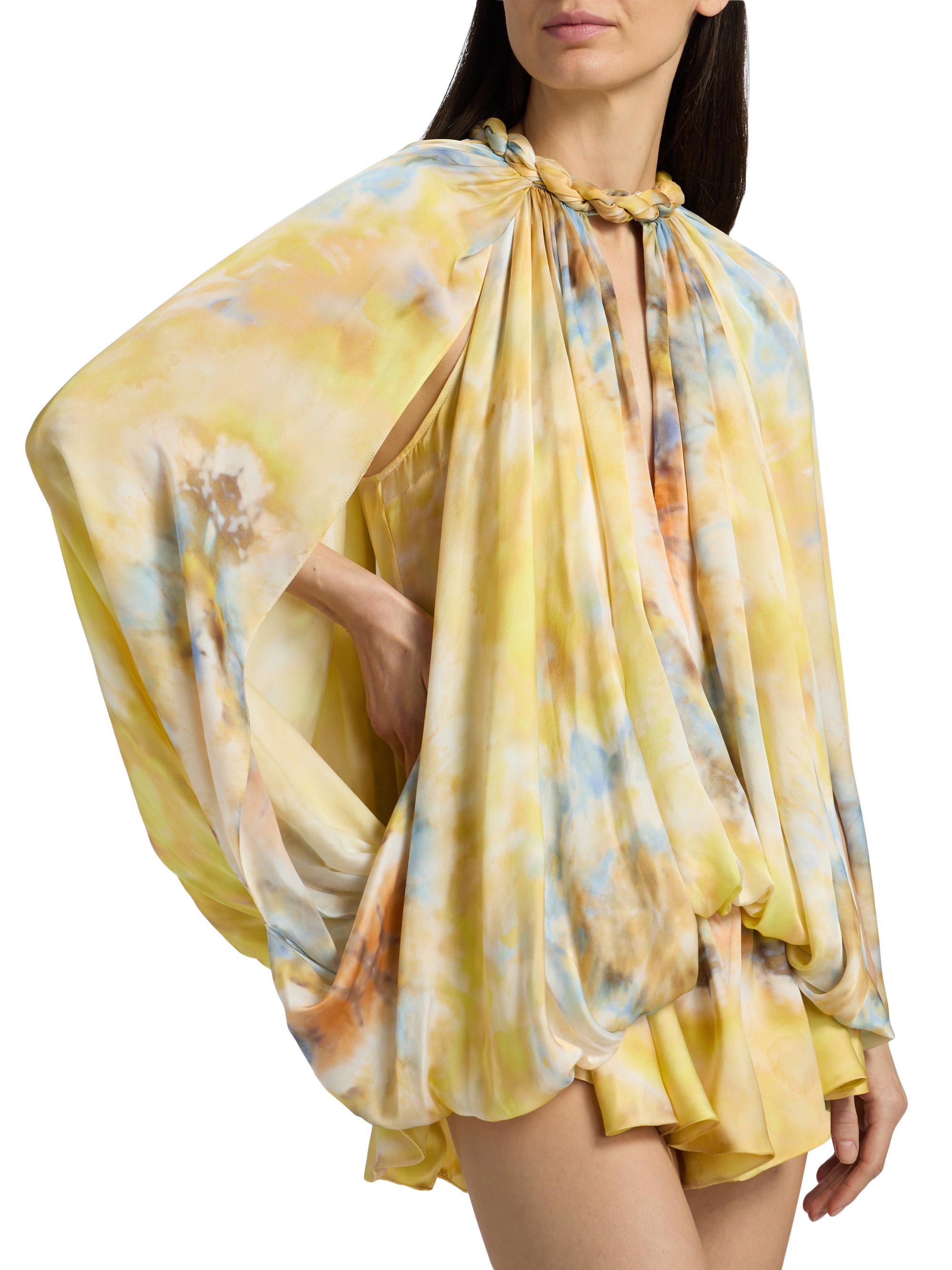 Zimmermann Women's Alchemy Twist Billow Cocoon Blouse - Citrus Tie Dye | Thumbnail 4