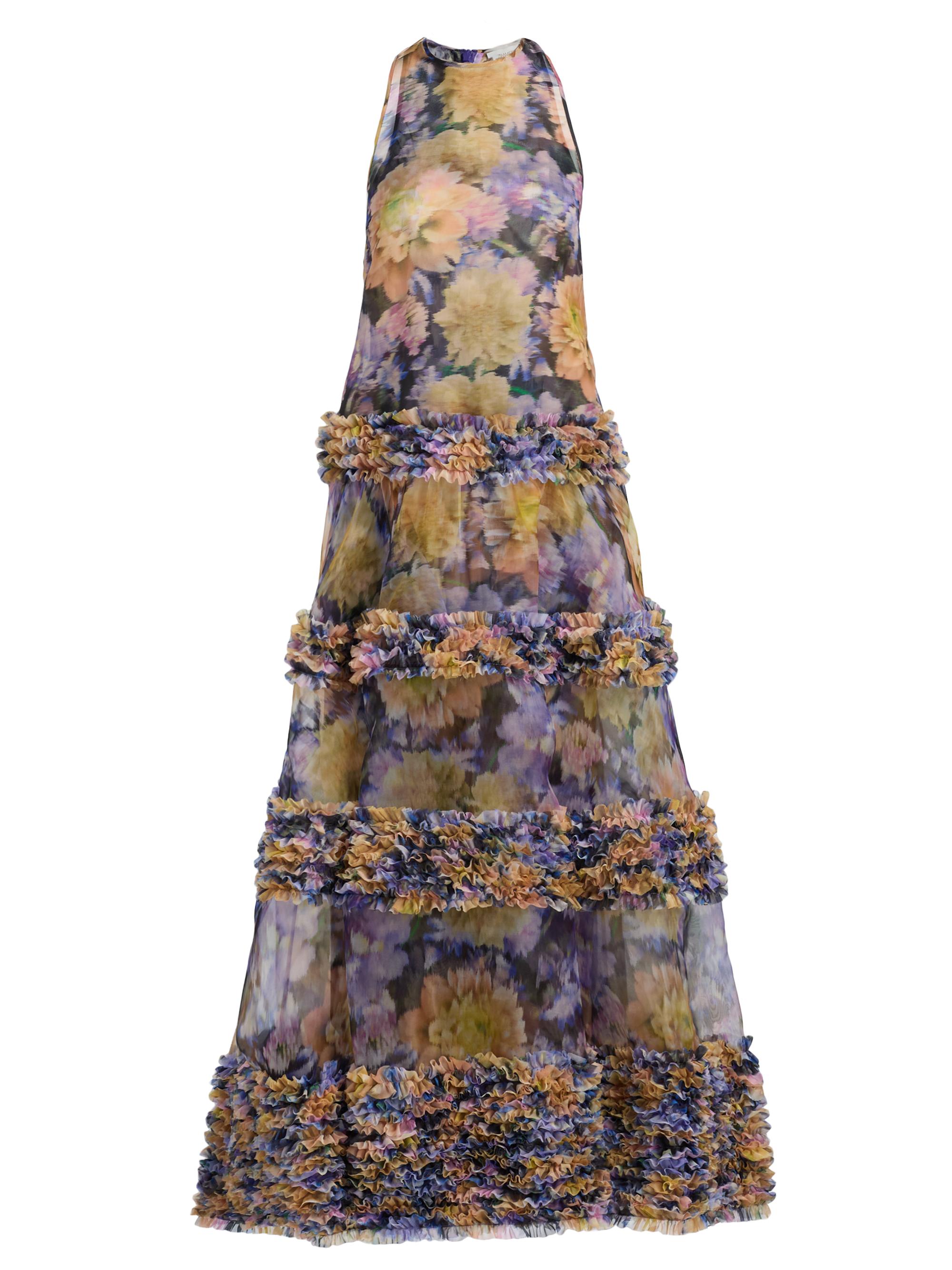 Zimmermann Luna Floral Silk Ruffle Maxi Dress | Saks Fifth Avenue