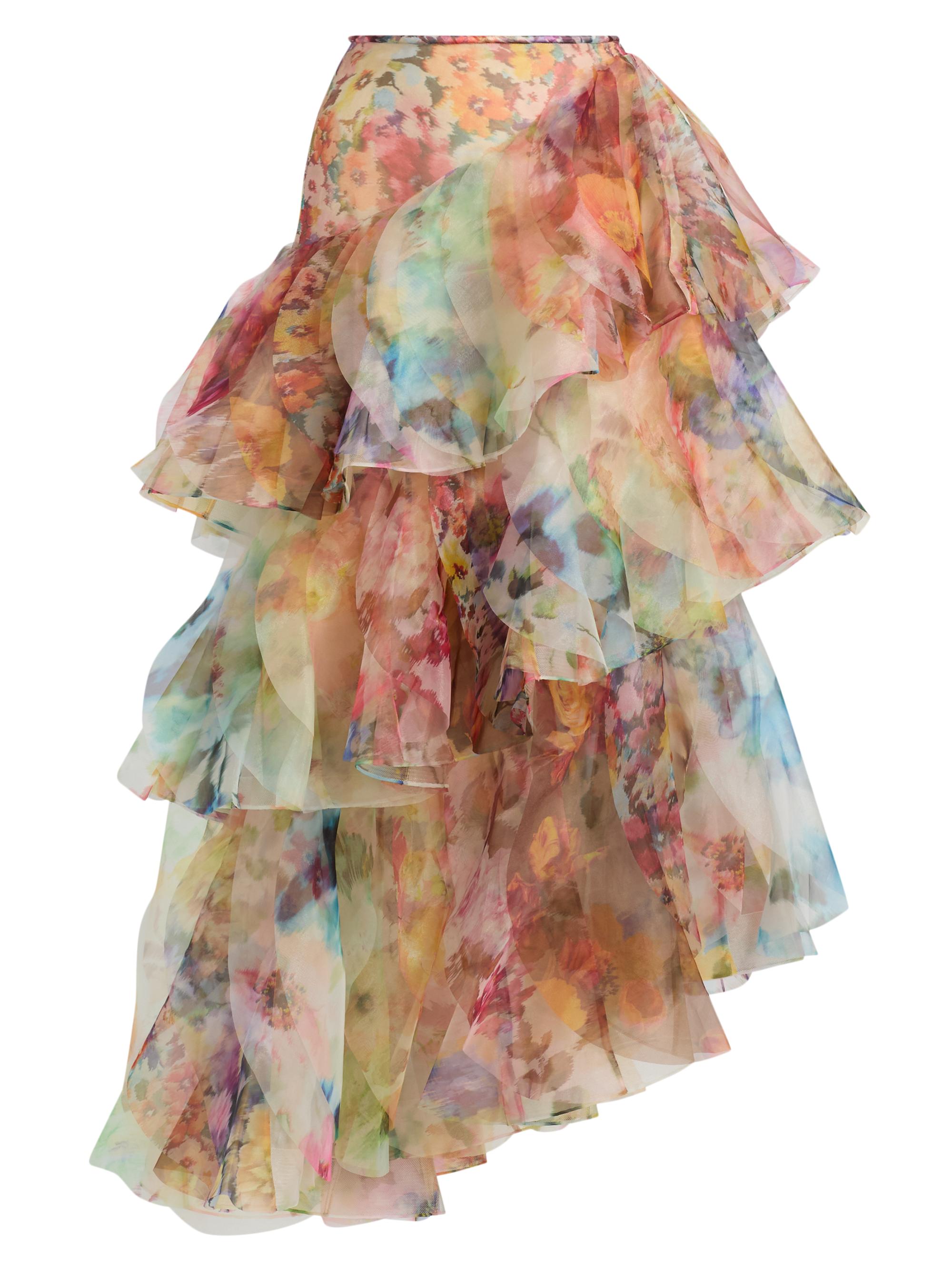 Zimmermann Women's Luna Fanned Maxi Skirt - Spliced Floral