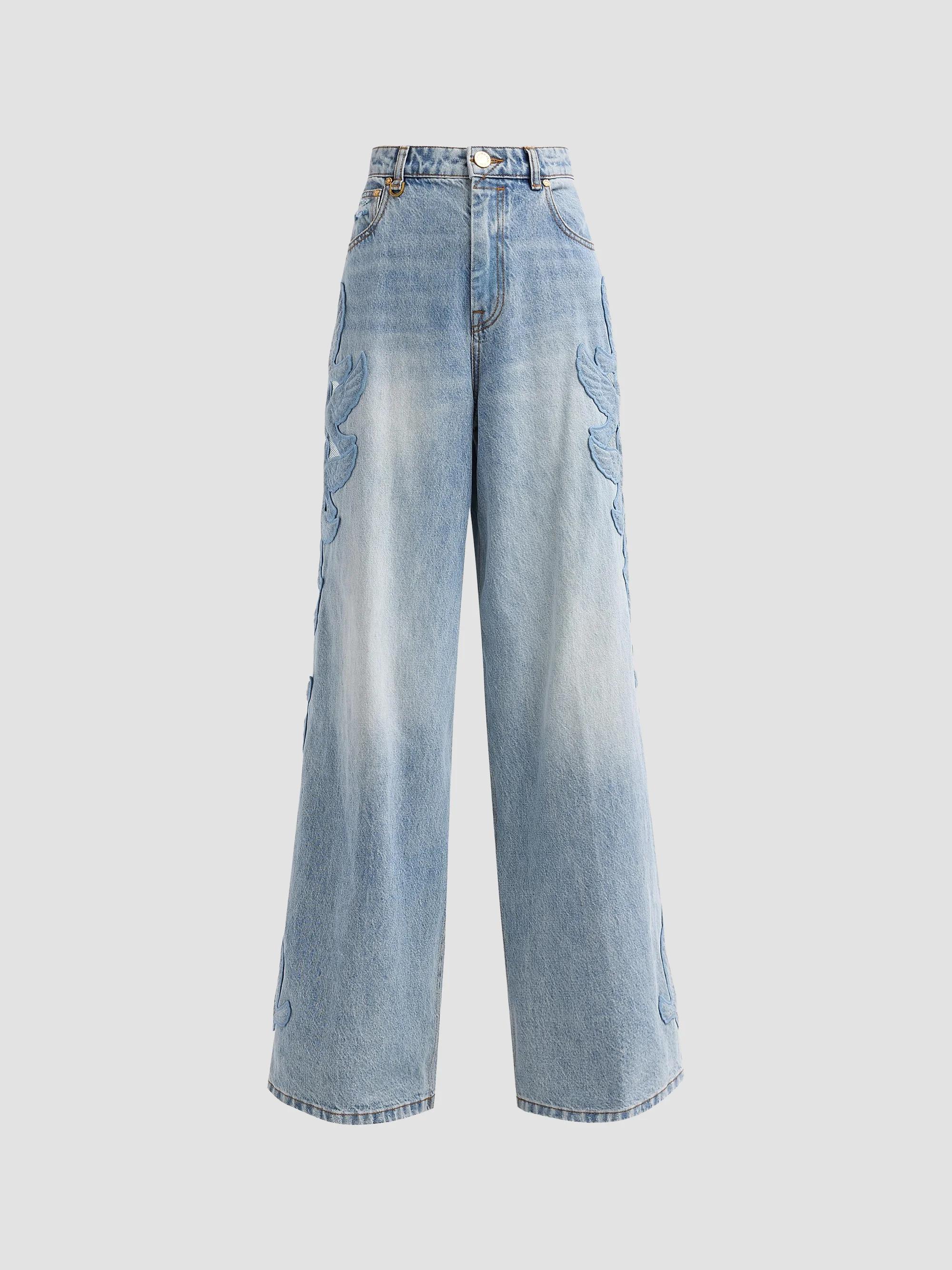 Zimmermann Kindred Spirit Alchemy Appliqué Relaxed Flare Jeans