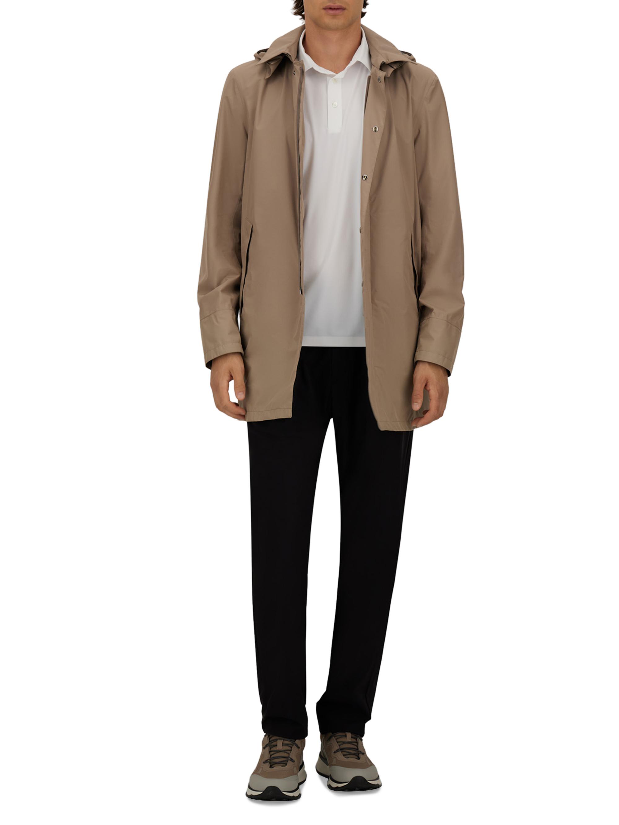 Herno Men's 2Layer City Hooded Trench Coat - Taupe