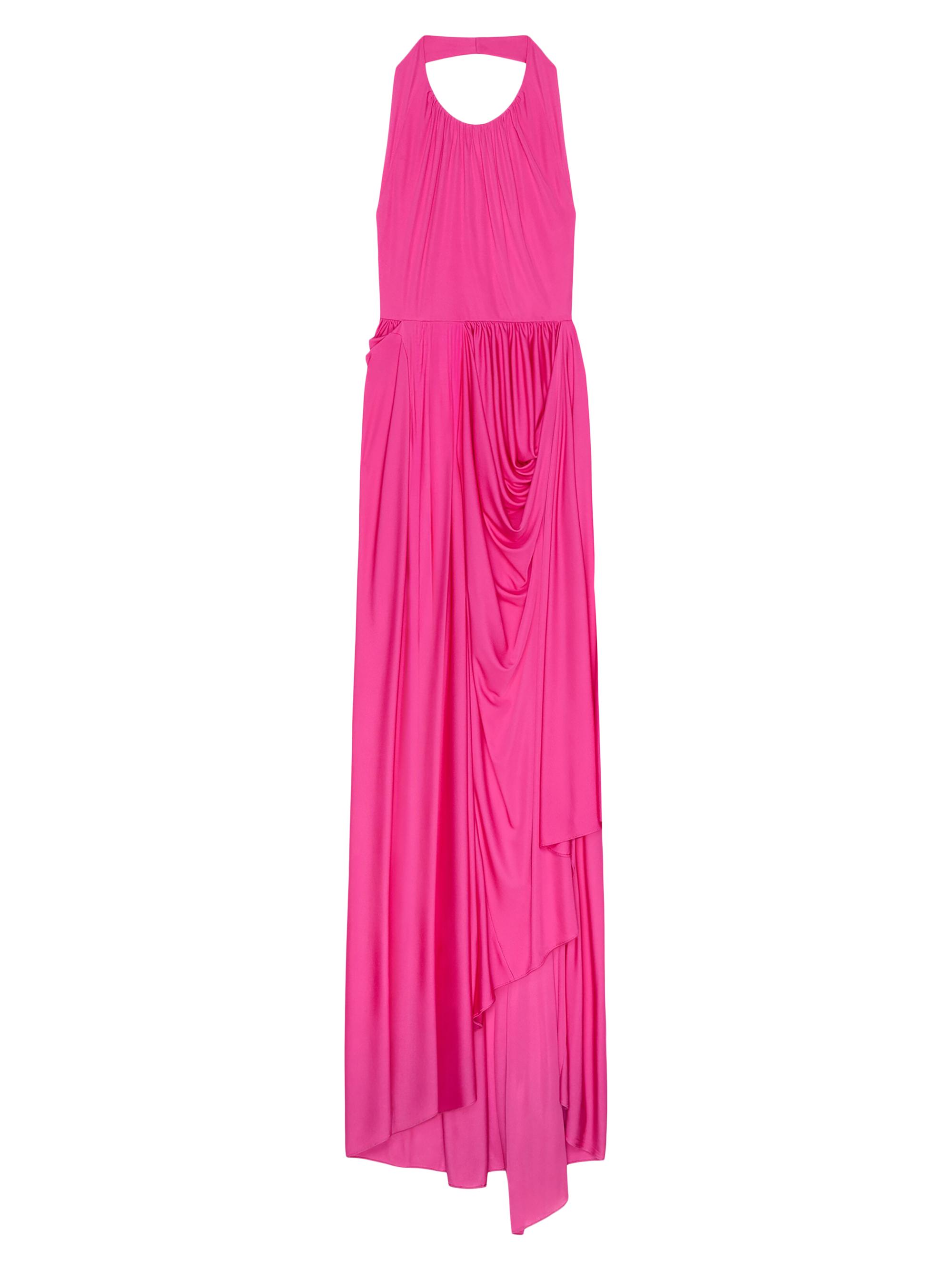 Givenchy Women's Halterneck Draped Dress in Jersey - Fuchsia