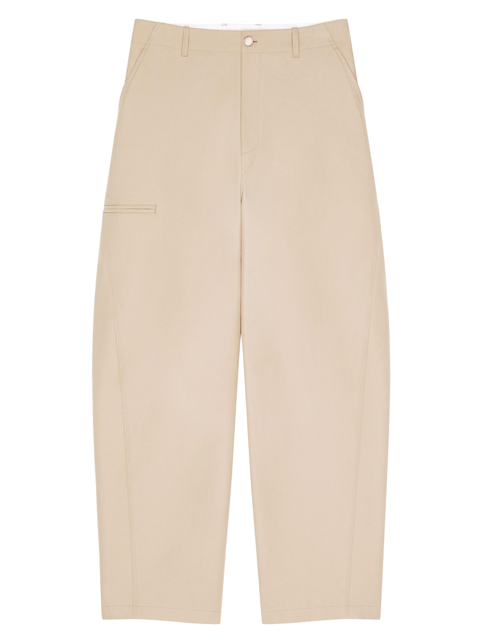 Givenchy Men's Couture Seam Trousers in Cotton with Paris Patch - Beige