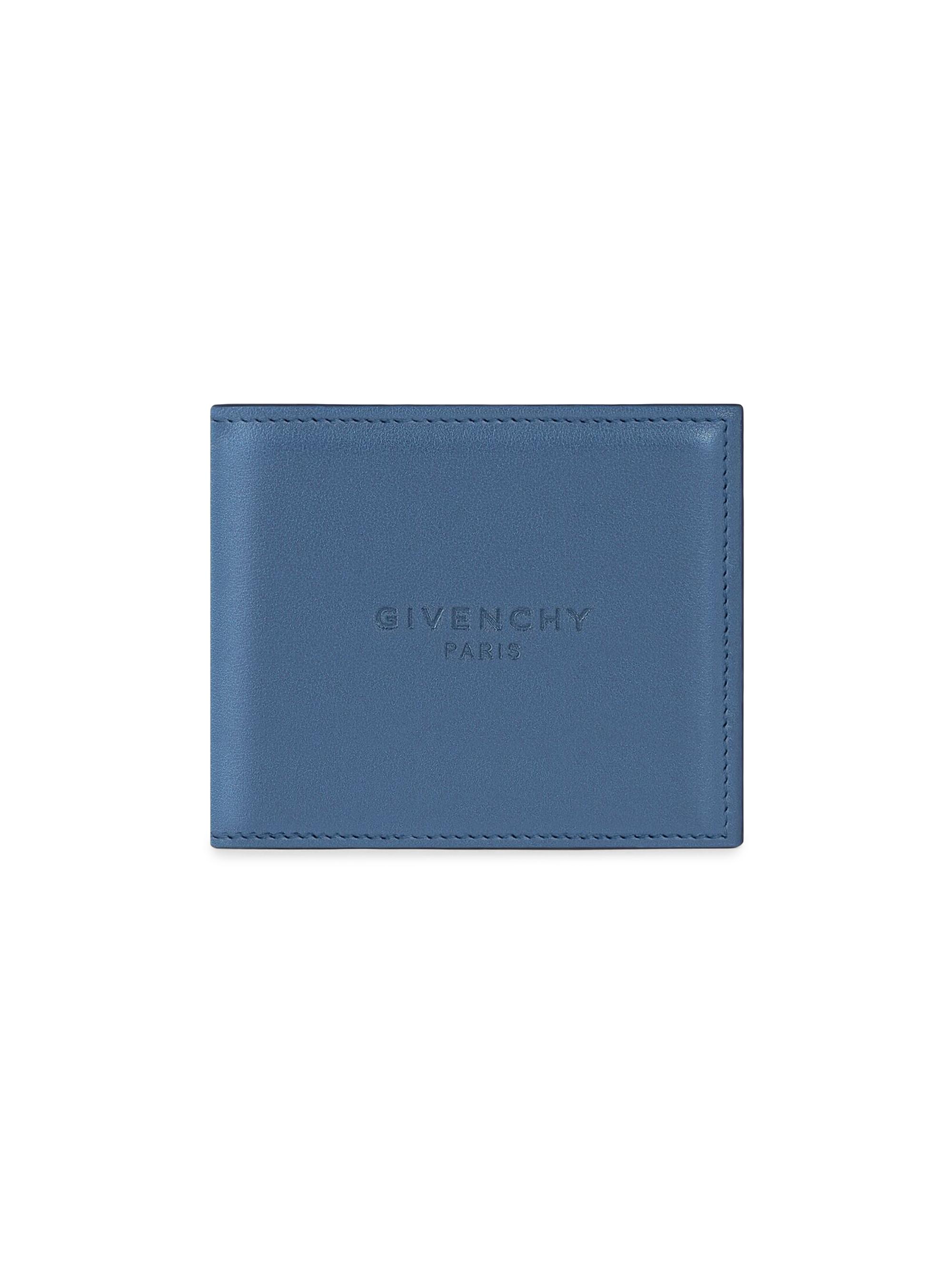 Givenchy Men's Antigona Stamped Bicolor Wallet in Leather - Military Blue