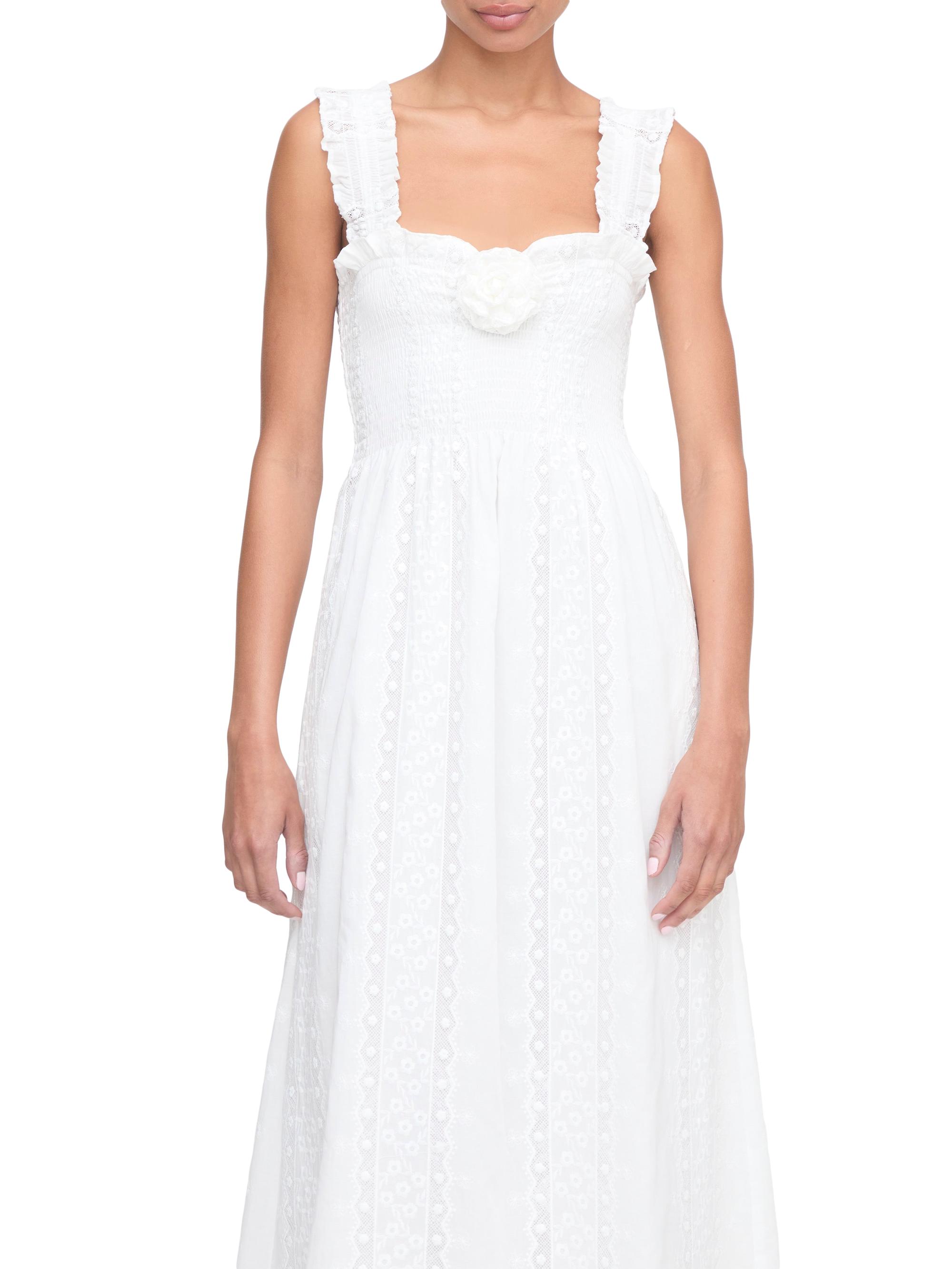 Hill House Home The Rosetta Nap Dress - White Broderie Voile