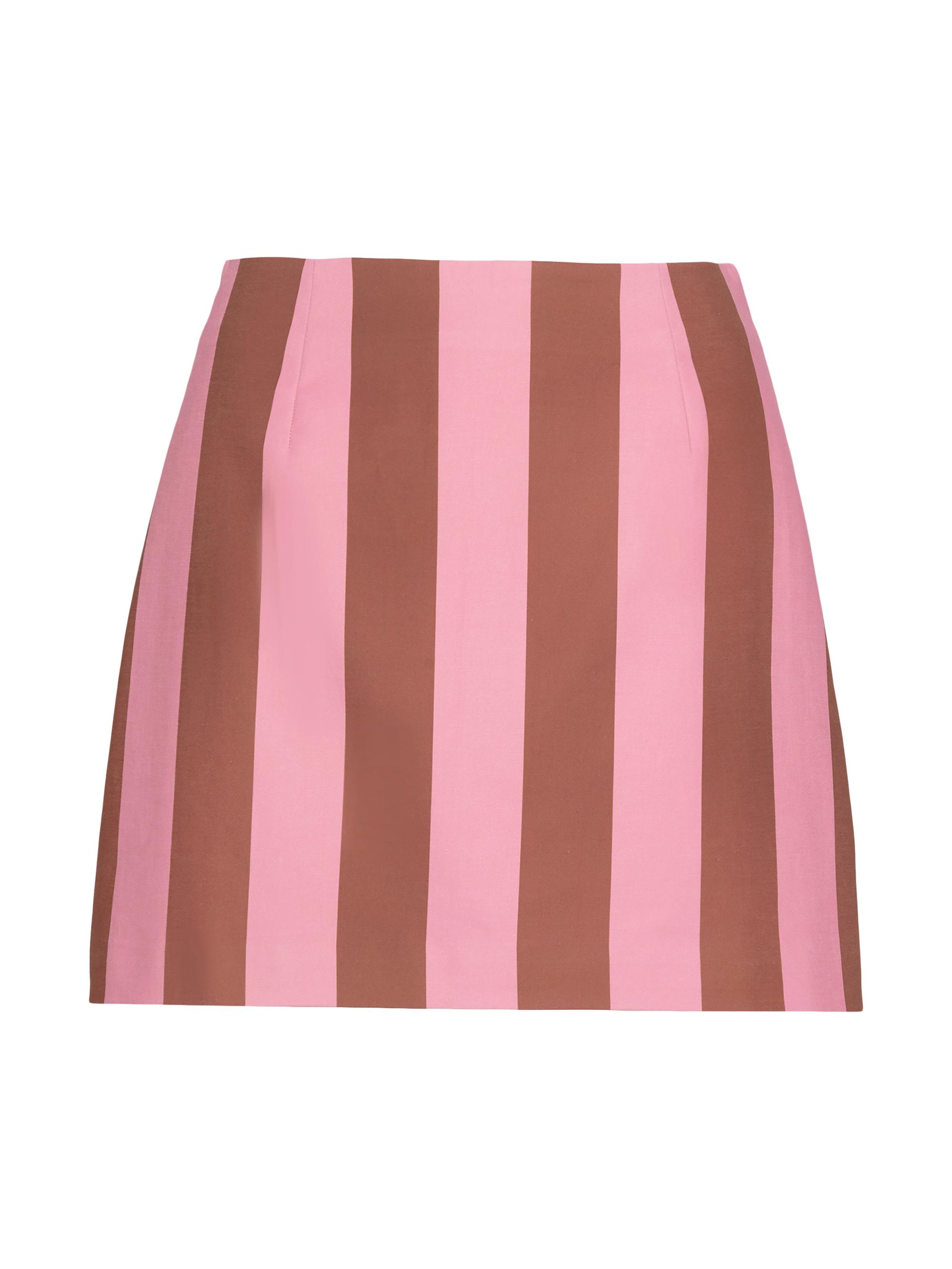 Hill House Home Women's The Hallie Skirt - Coral Cabana Stripe