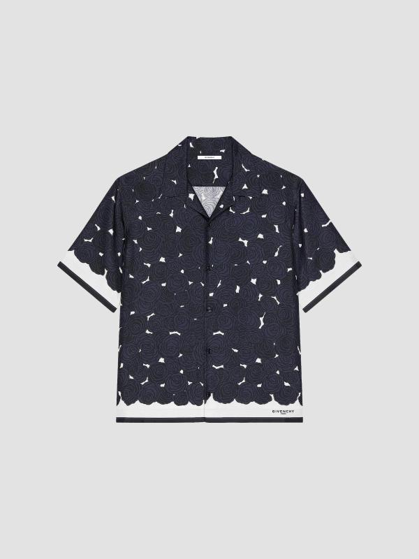 Givenchy navy printed silk shirt