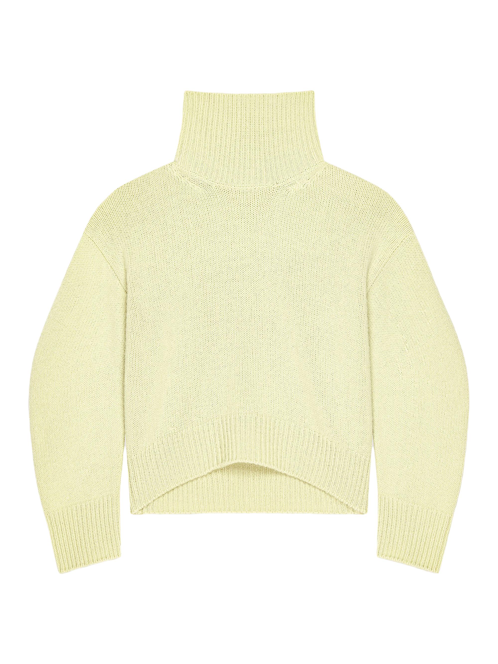 Givenchy Men's Couture Seam Turtleneck Sweater in Alpaca and Yak Wool - Pale Green