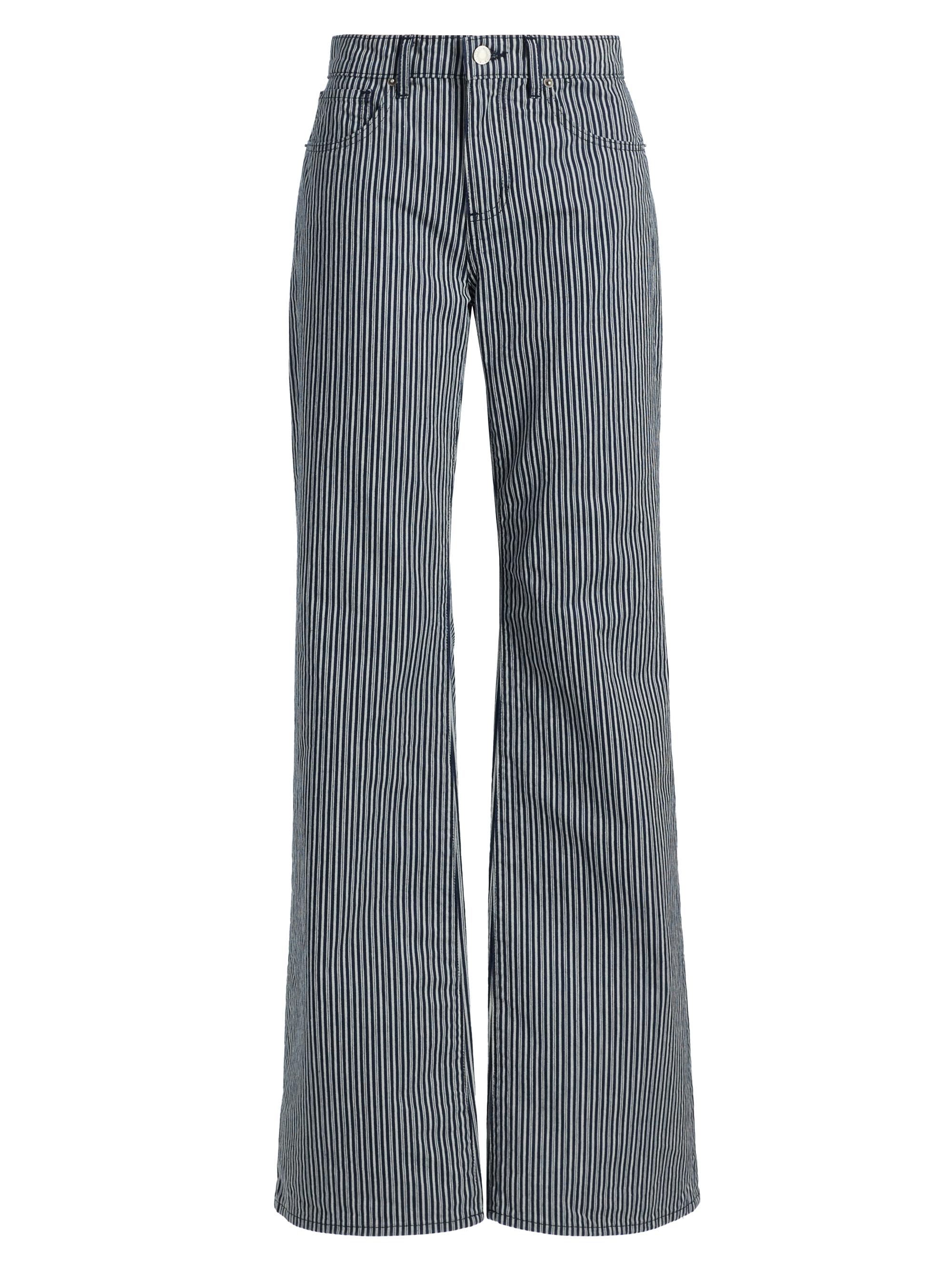 Nili Lotan Women's Celia Striped Jeans - Railroad Stripe Rinse