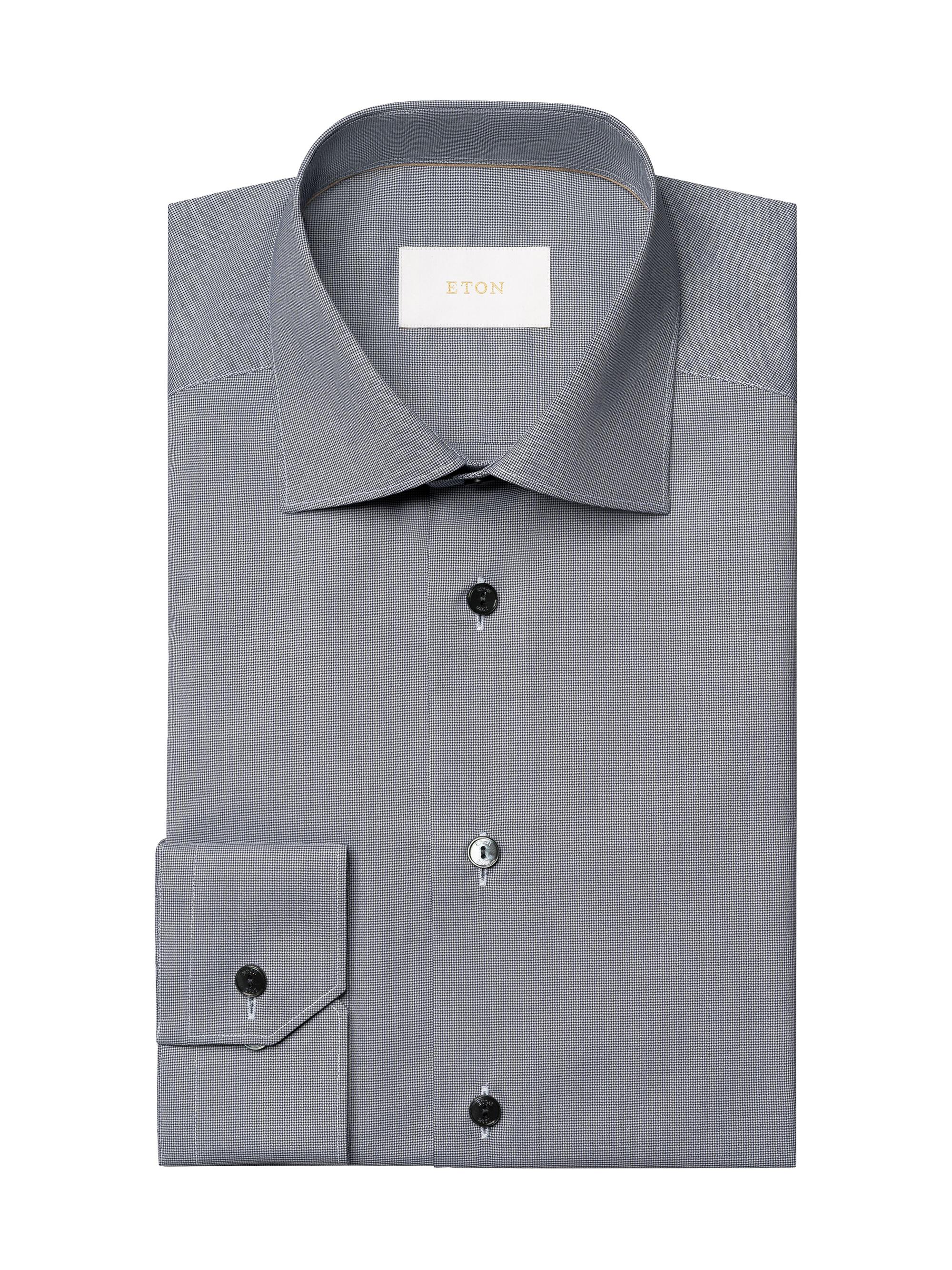 Eton Men's Contemporary-Fit Textured Cotton Piqué Shirt - Purple