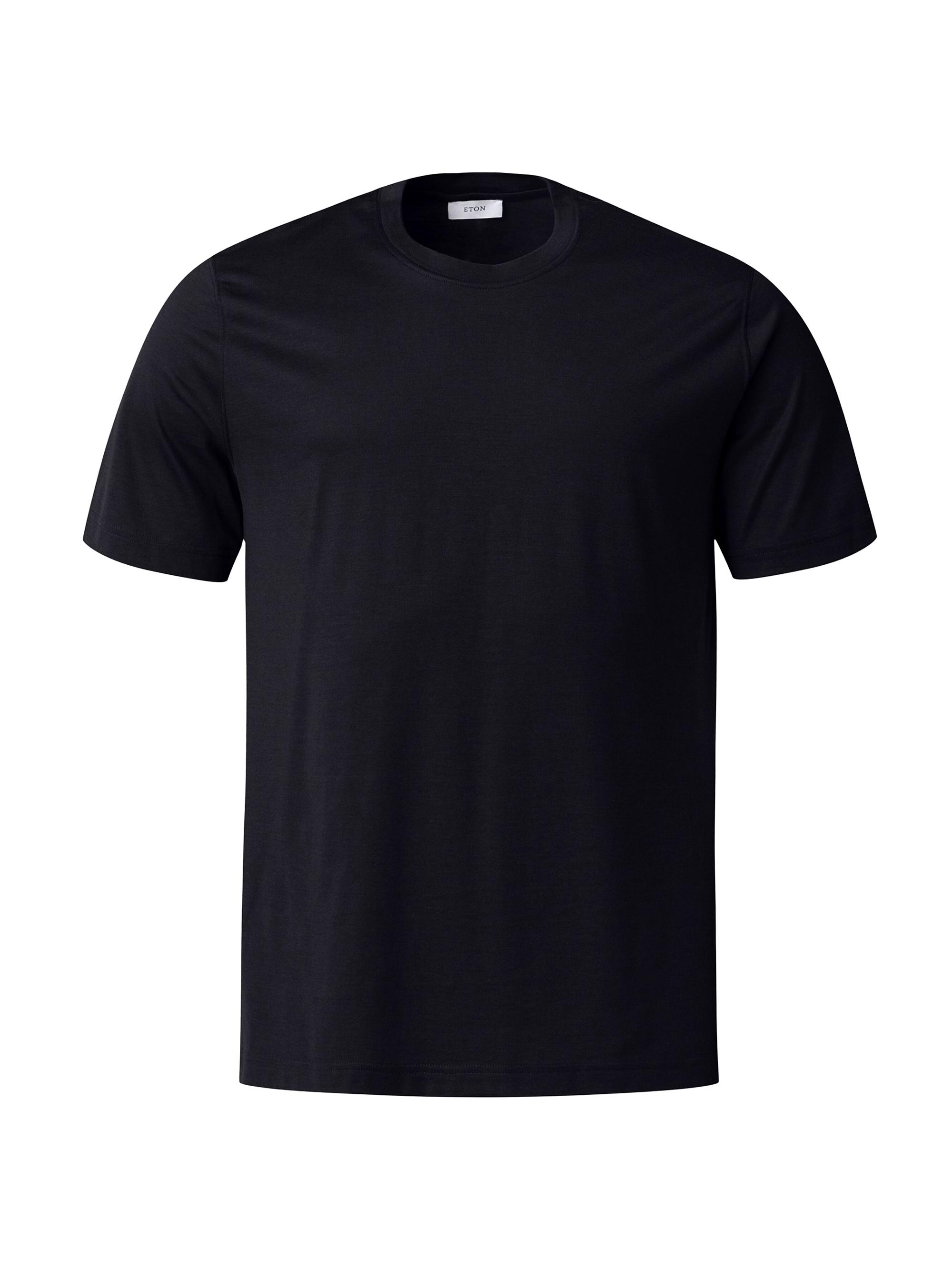 Eton Men's Cotton-Silk Crewneck T-Shirt - Green